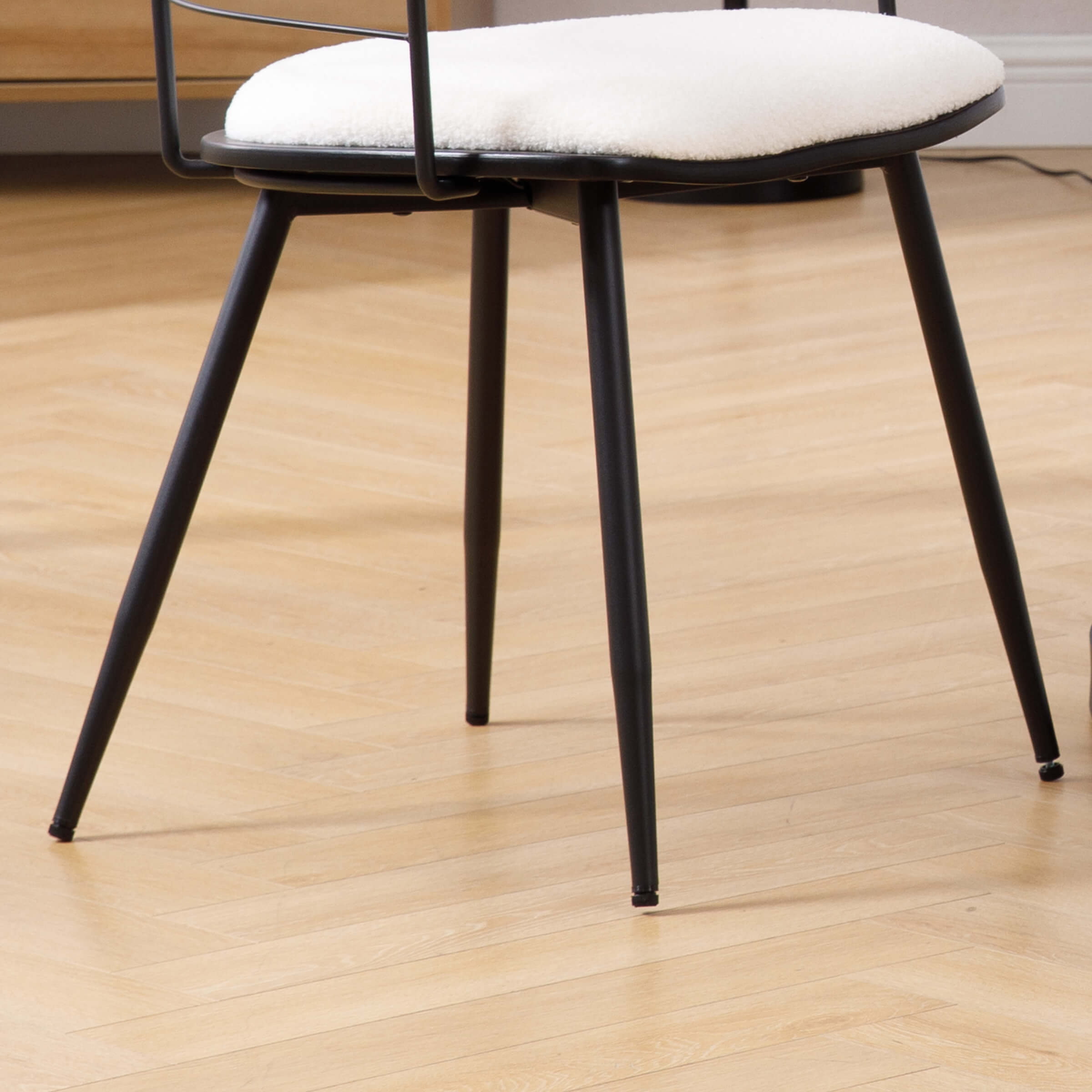 ROCITY Bronze Metal Legs Dining Chairs Set of 2 - 6366DC