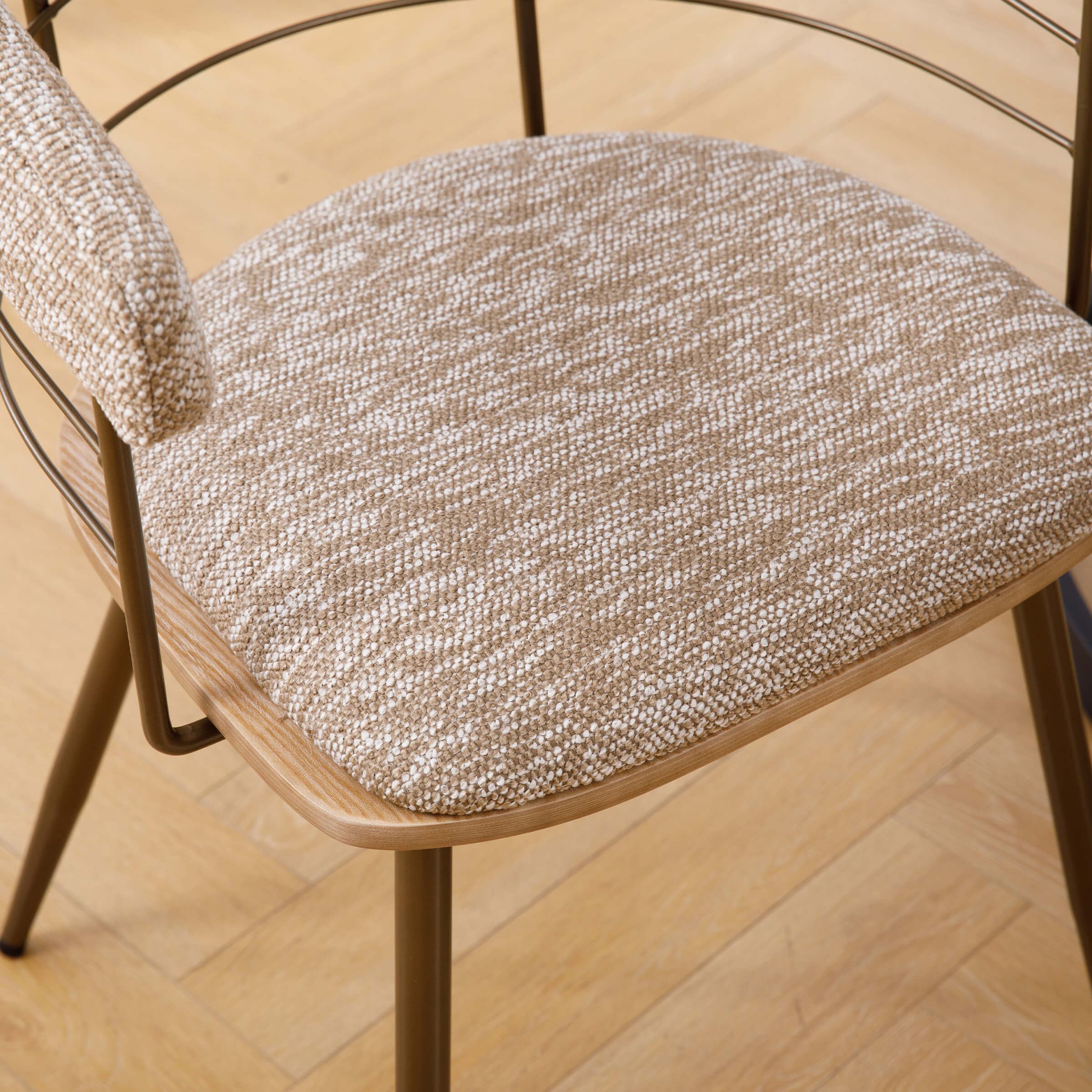 ROCITY Bronze Metal Legs Dining Chairs Set of 2 - 6366DC