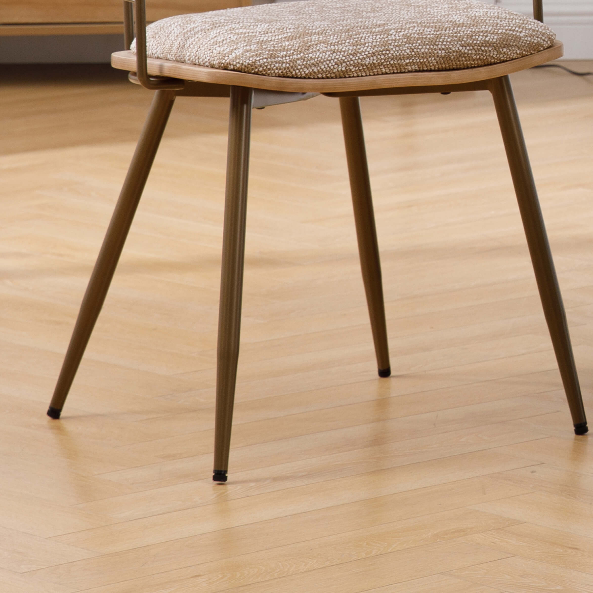 ROCITY Bronze Metal Legs Dining Chairs Set of 2 - 6366DC