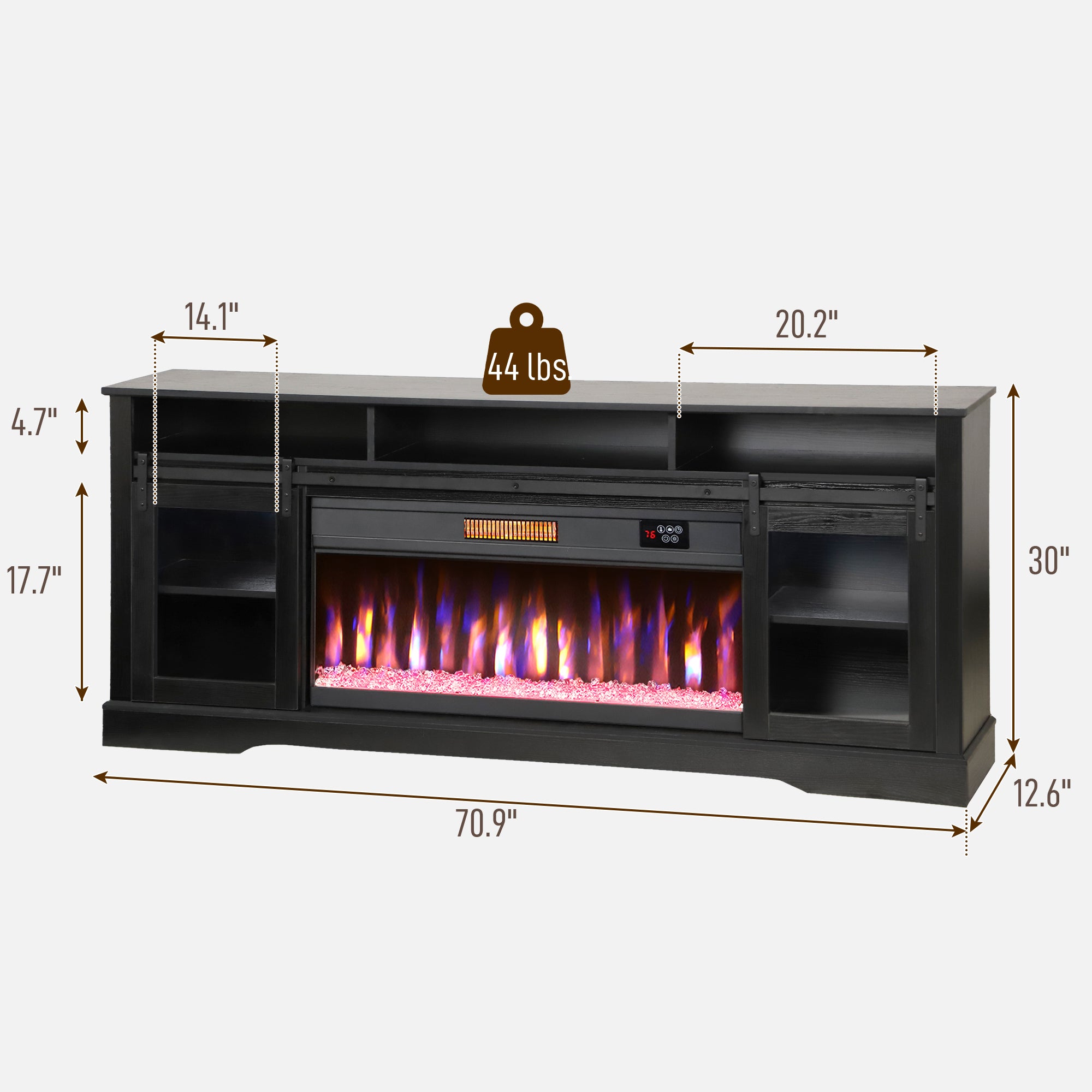 Electric Fireplace TV Stand for 65-80 Inch TVs