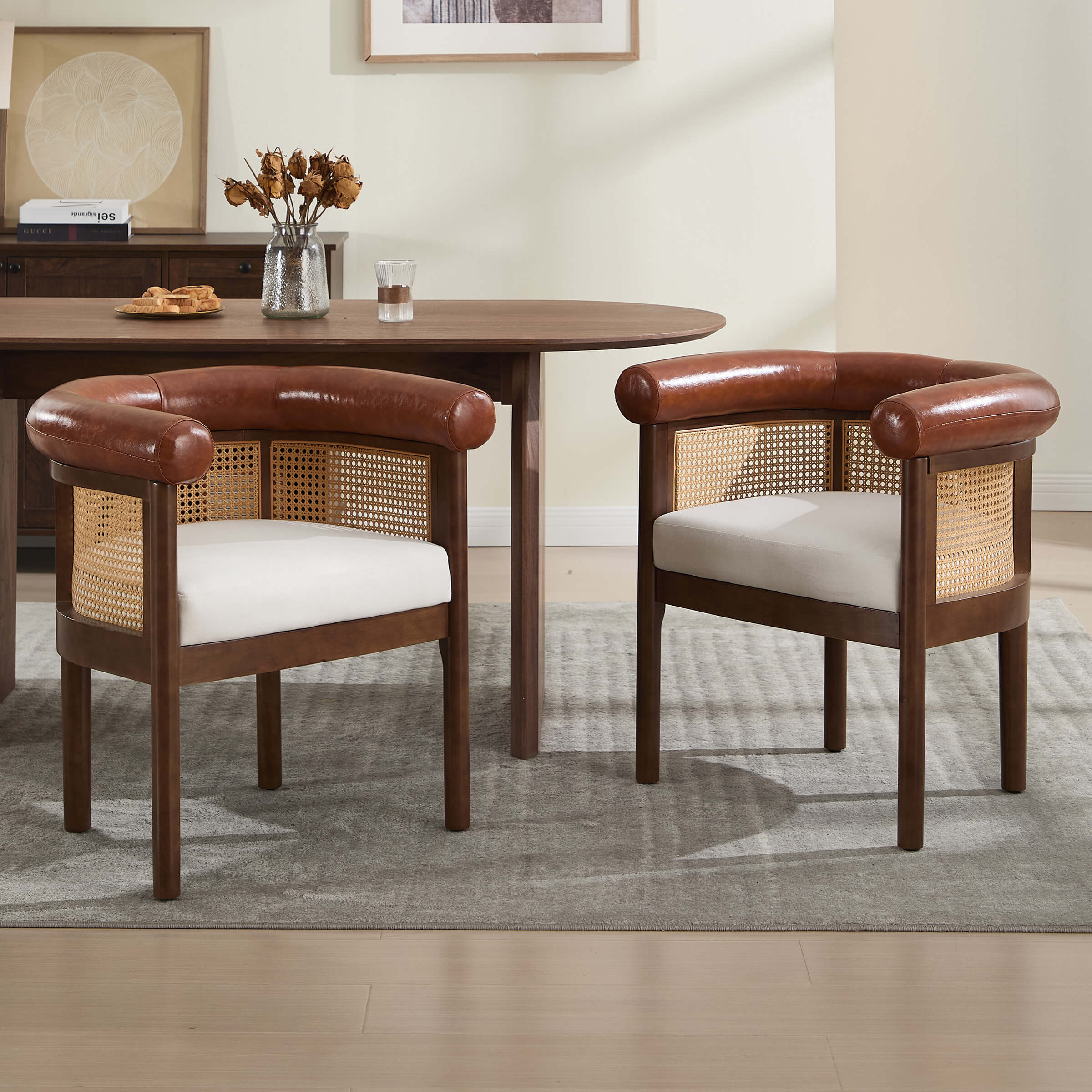 Mid Century Barrel Dining Chairs 1 PCS - 10121DC