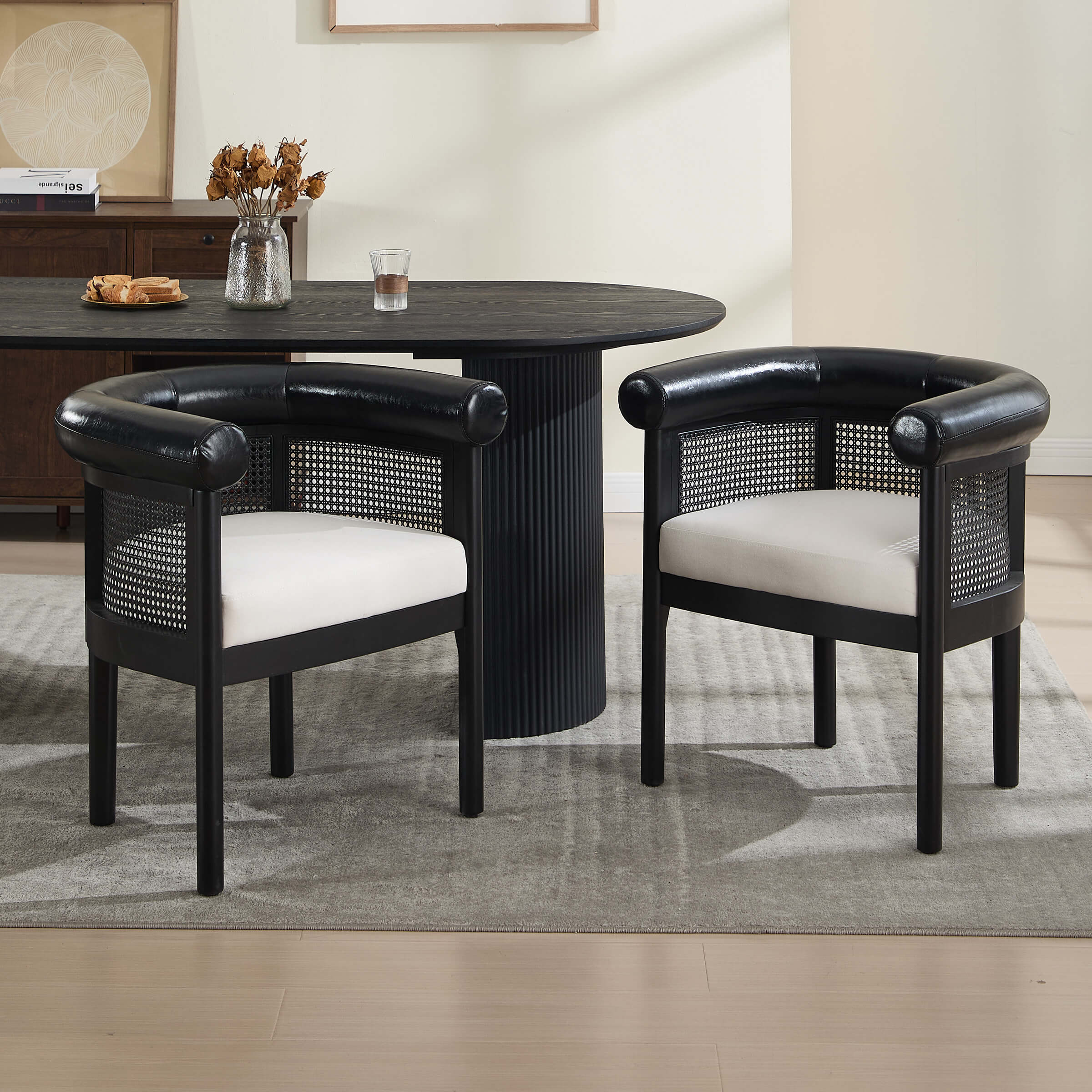 Mid Century Barrel Dining Chairs 1 PCS - 10121DC