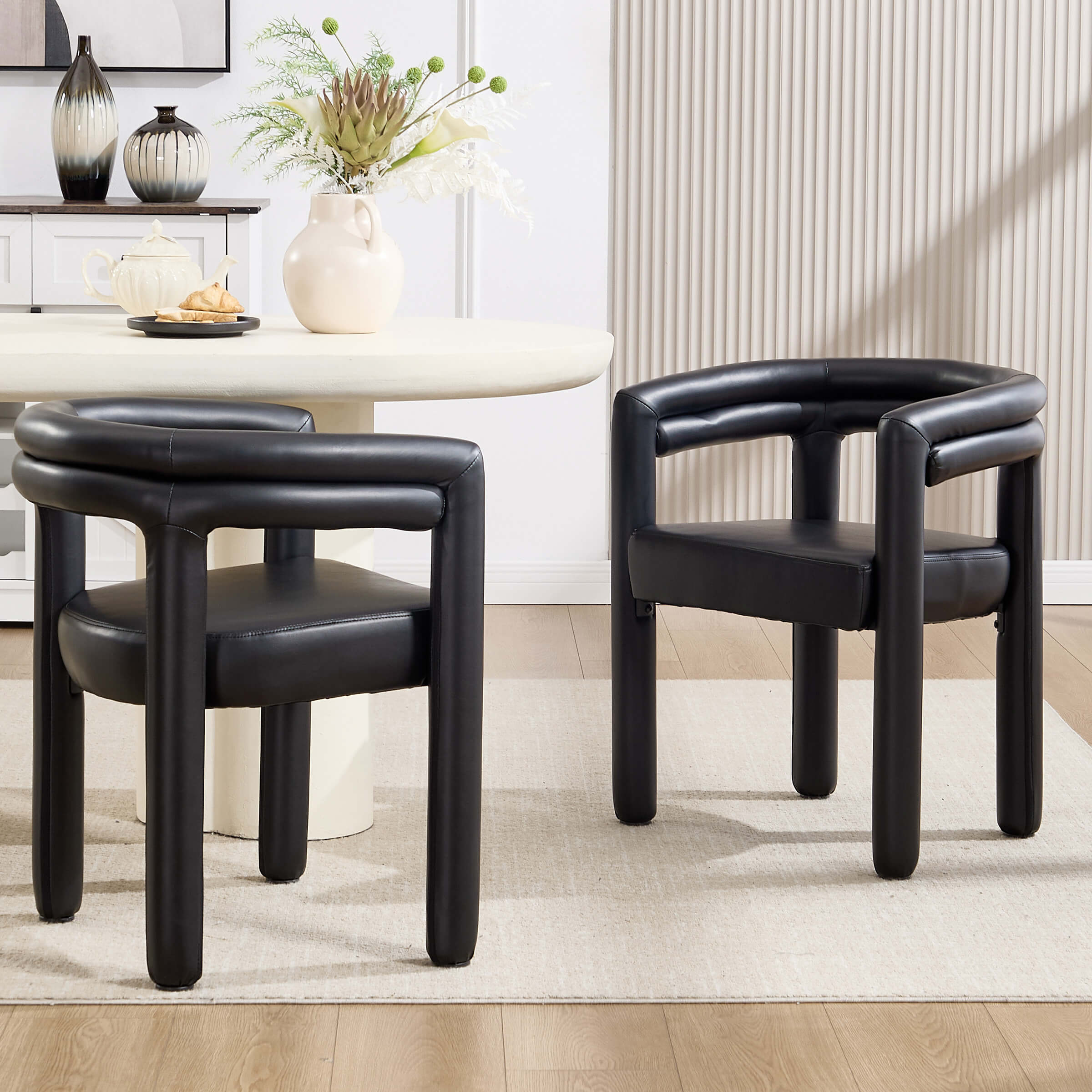 Modern Barrel Dining Chairs Set - 53040DC