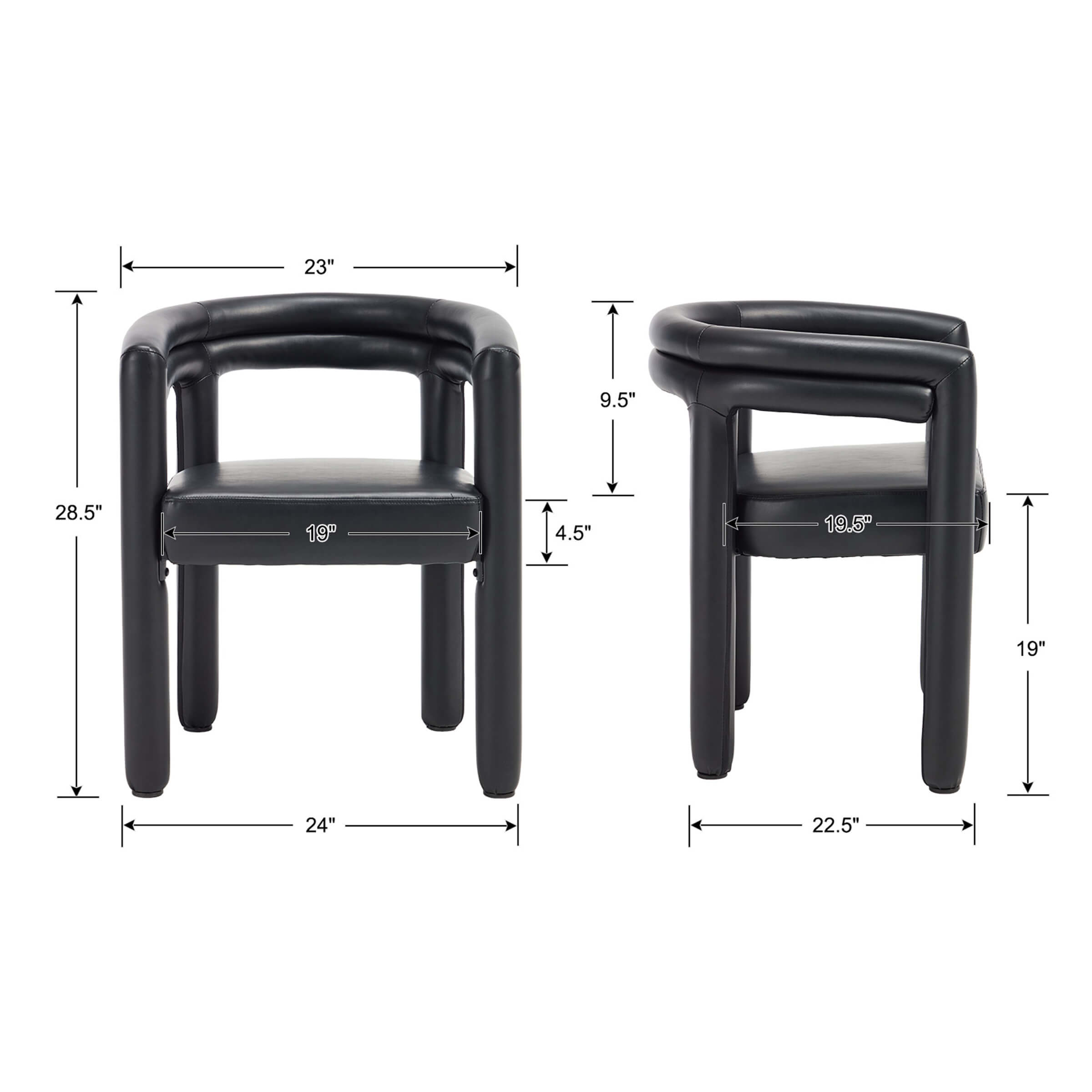 Modern Barrel Dining Chairs Set - 53040DC