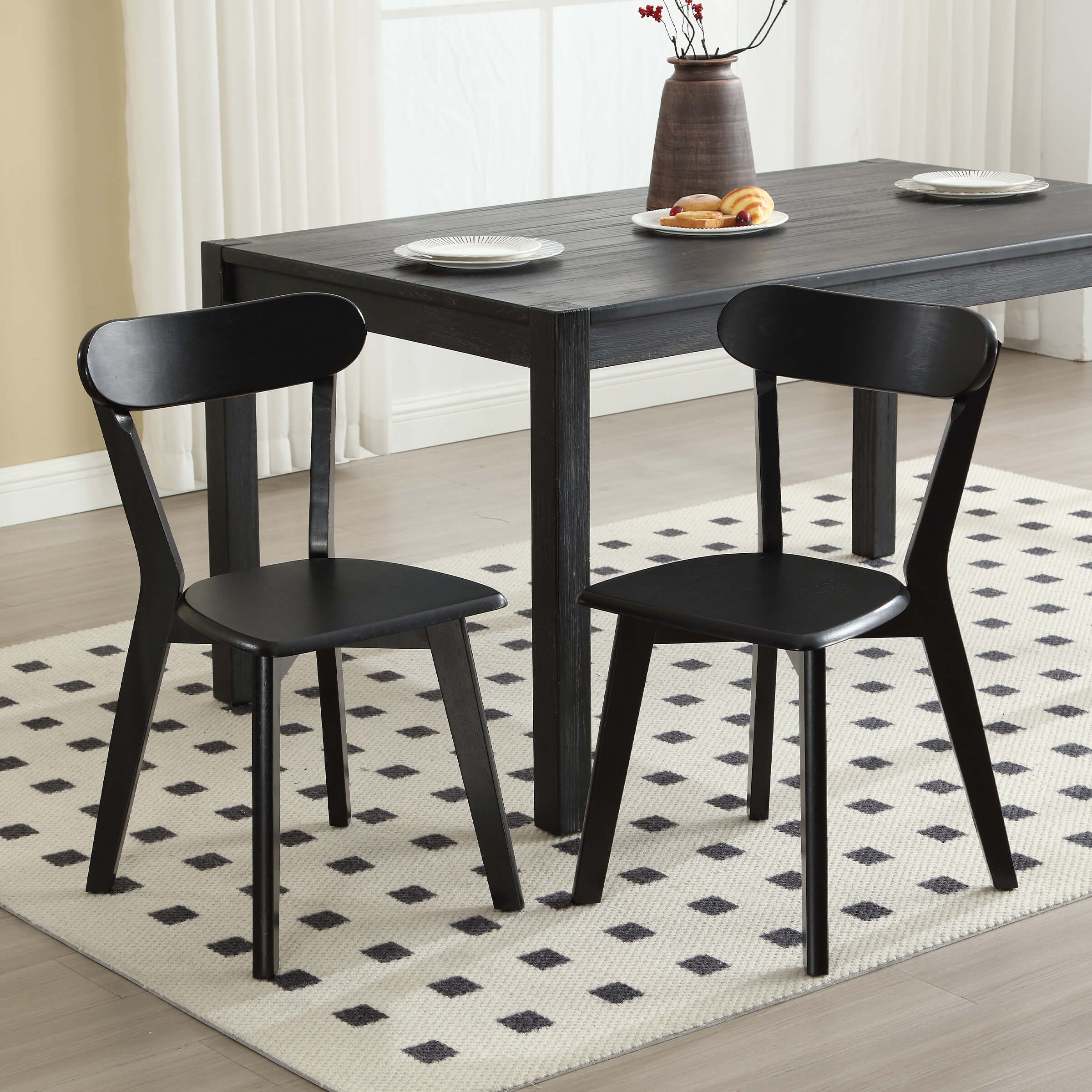 Kmax Oak Wood Dining Chairs Set of 4 - X016DC