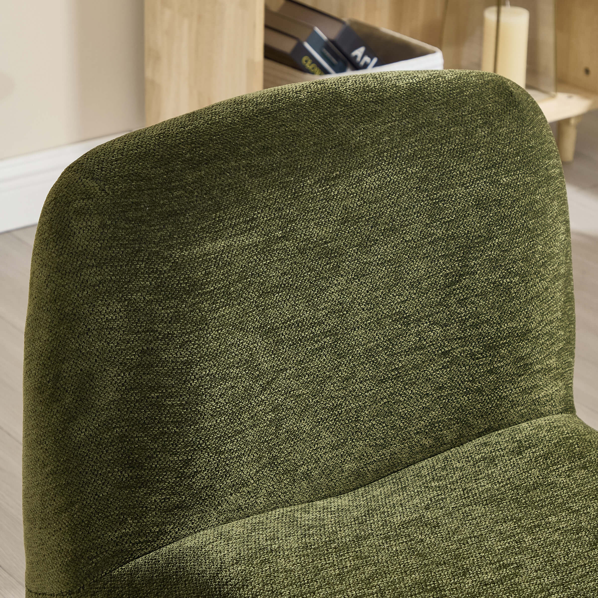Chenille Accent Chair with Ottoman - 5010AO
