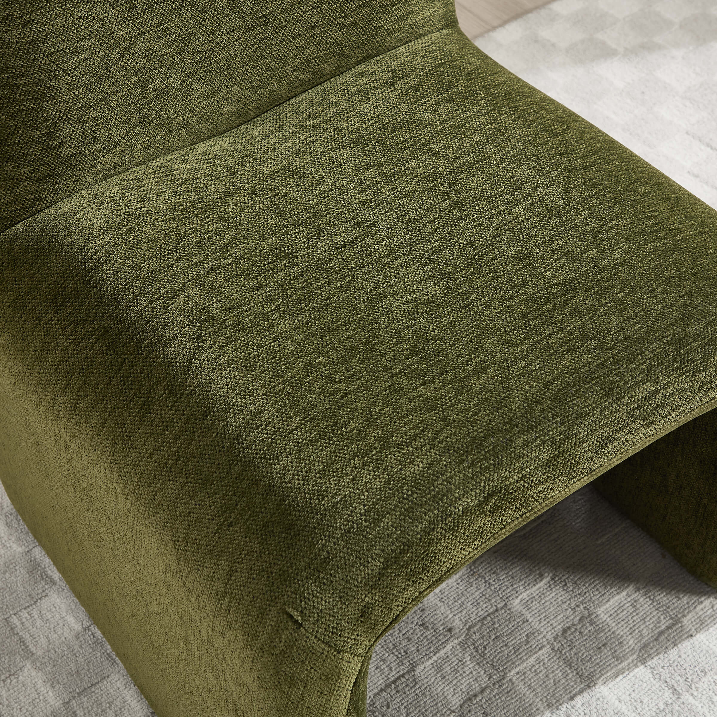 Chenille Accent Chair with Ottoman - 5010AO