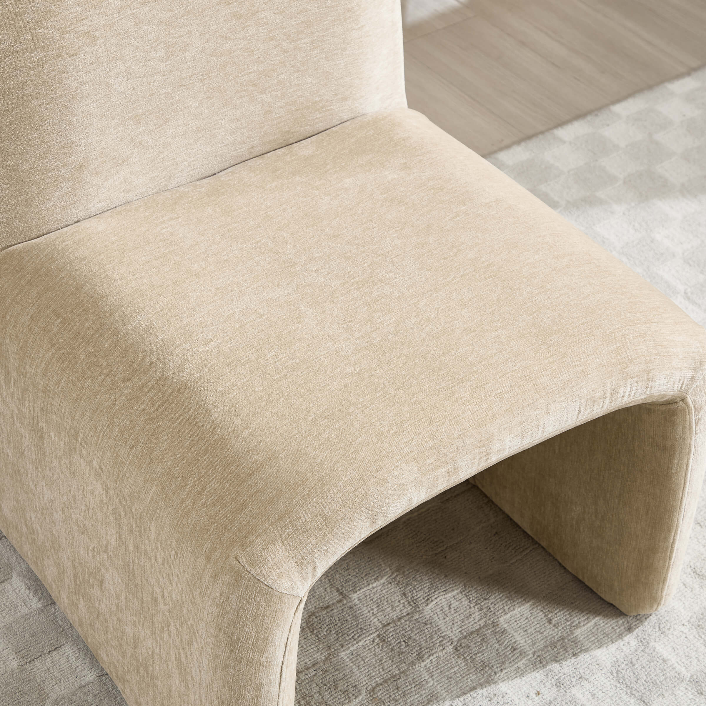 Chenille Accent Chair with Ottoman - 5010AO