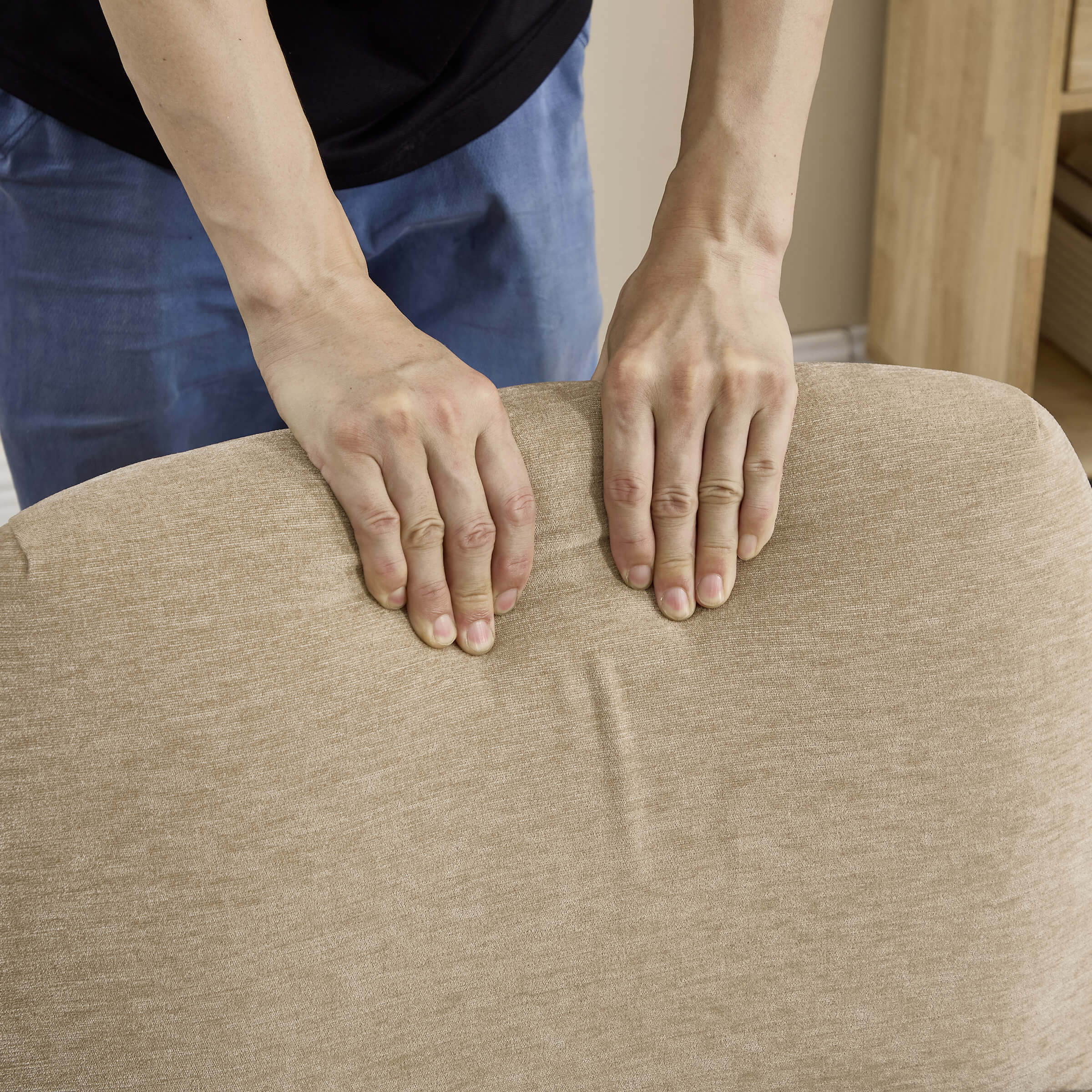 Chenille Accent Chair with Ottoman - 5010AO