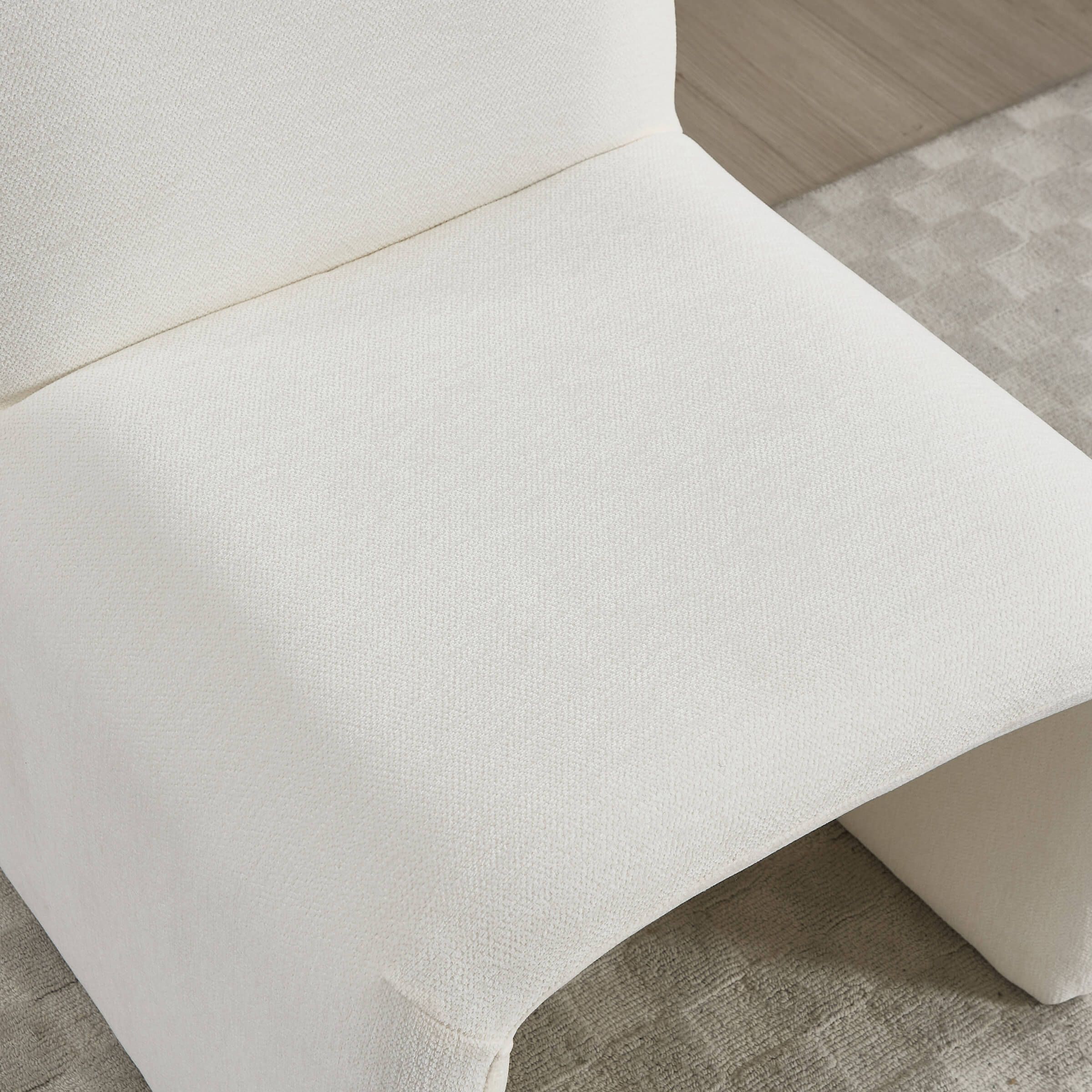 Chenille Accent Chair with Ottoman - 5010AO