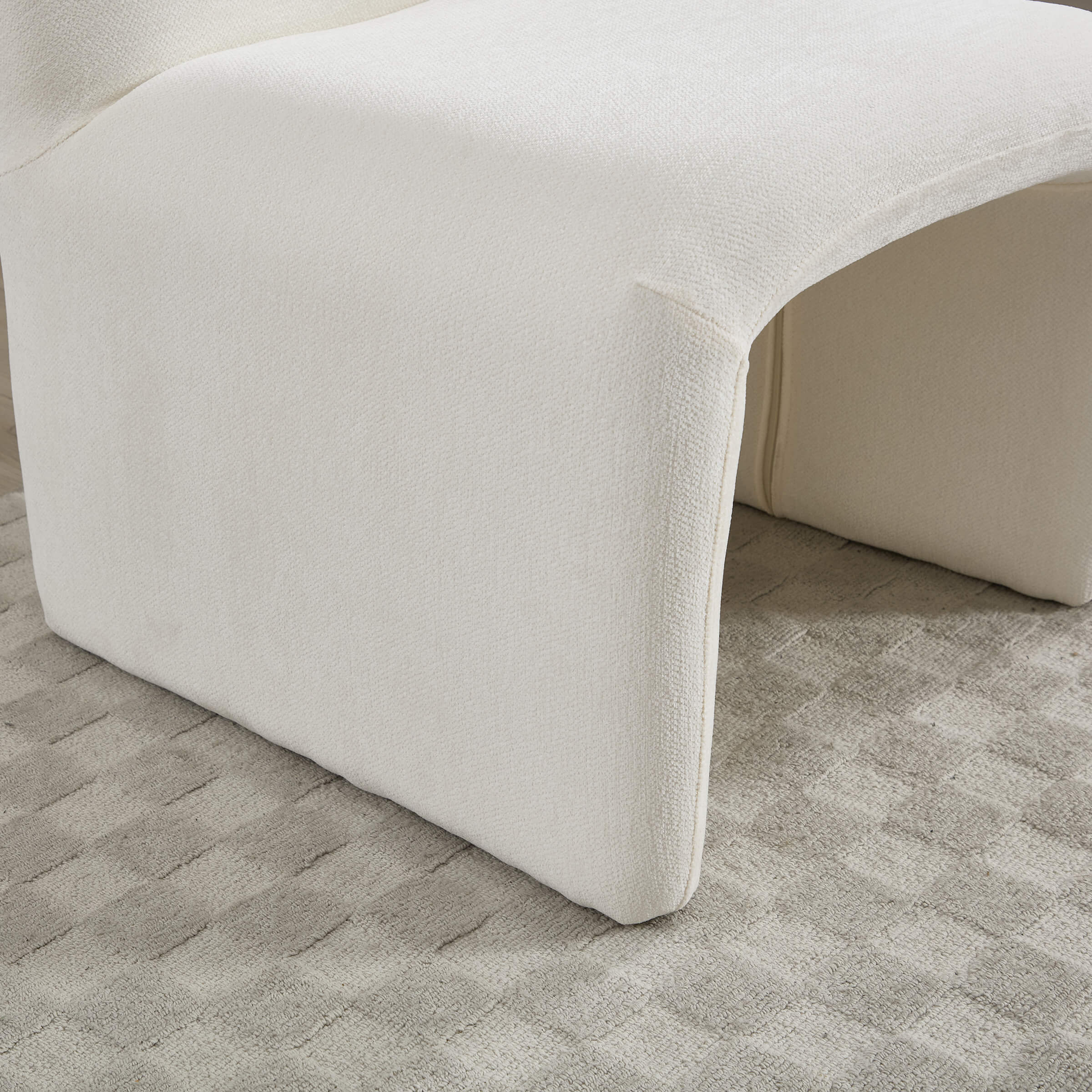 Chenille Accent Chair with Ottoman - 5010AO