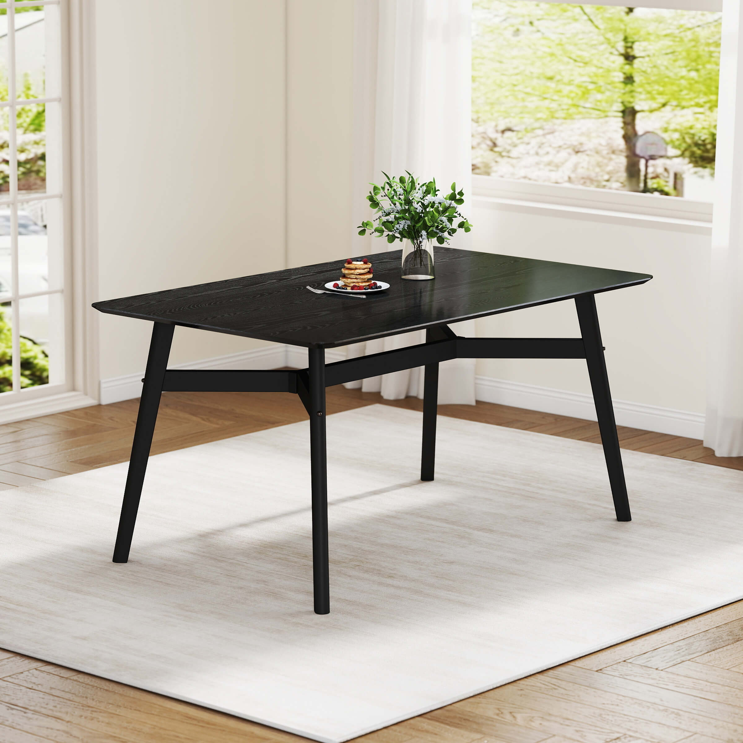 Wood Rectangle Dining Table - 19063DT