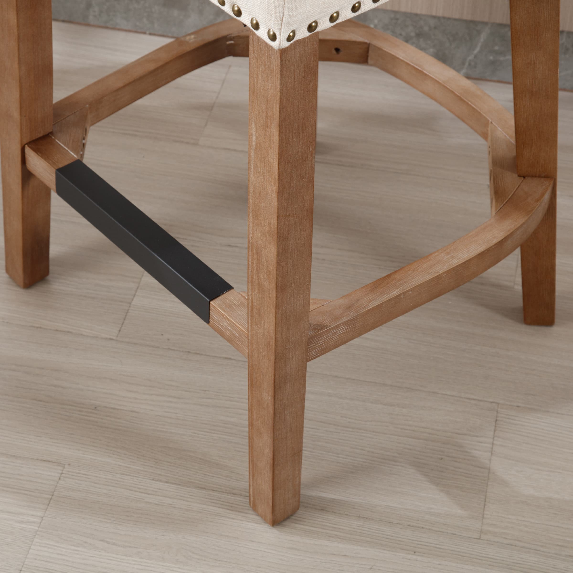 VESCASA 26.75"H Wood Legs Counter Stools Set of 2 - 5753CS