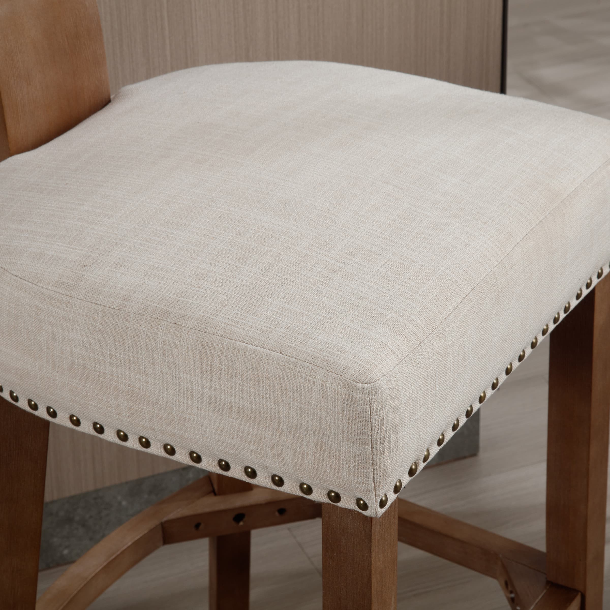 VESCASA 26.75"H Wood Legs Counter Stools Set of 2 - 5753CS