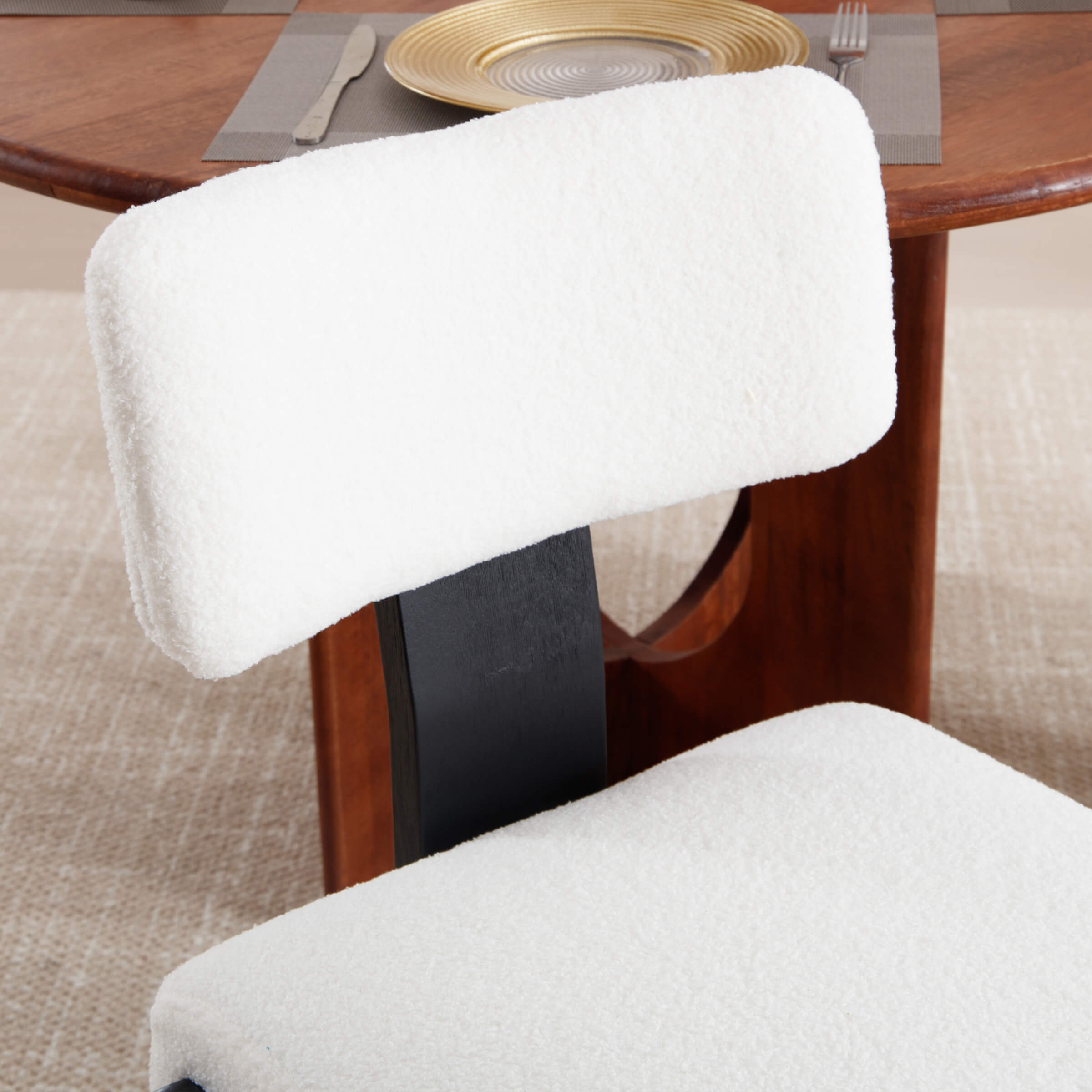Janoray Curved Back Wood Dining Chairs Set of 2 - 10002DC