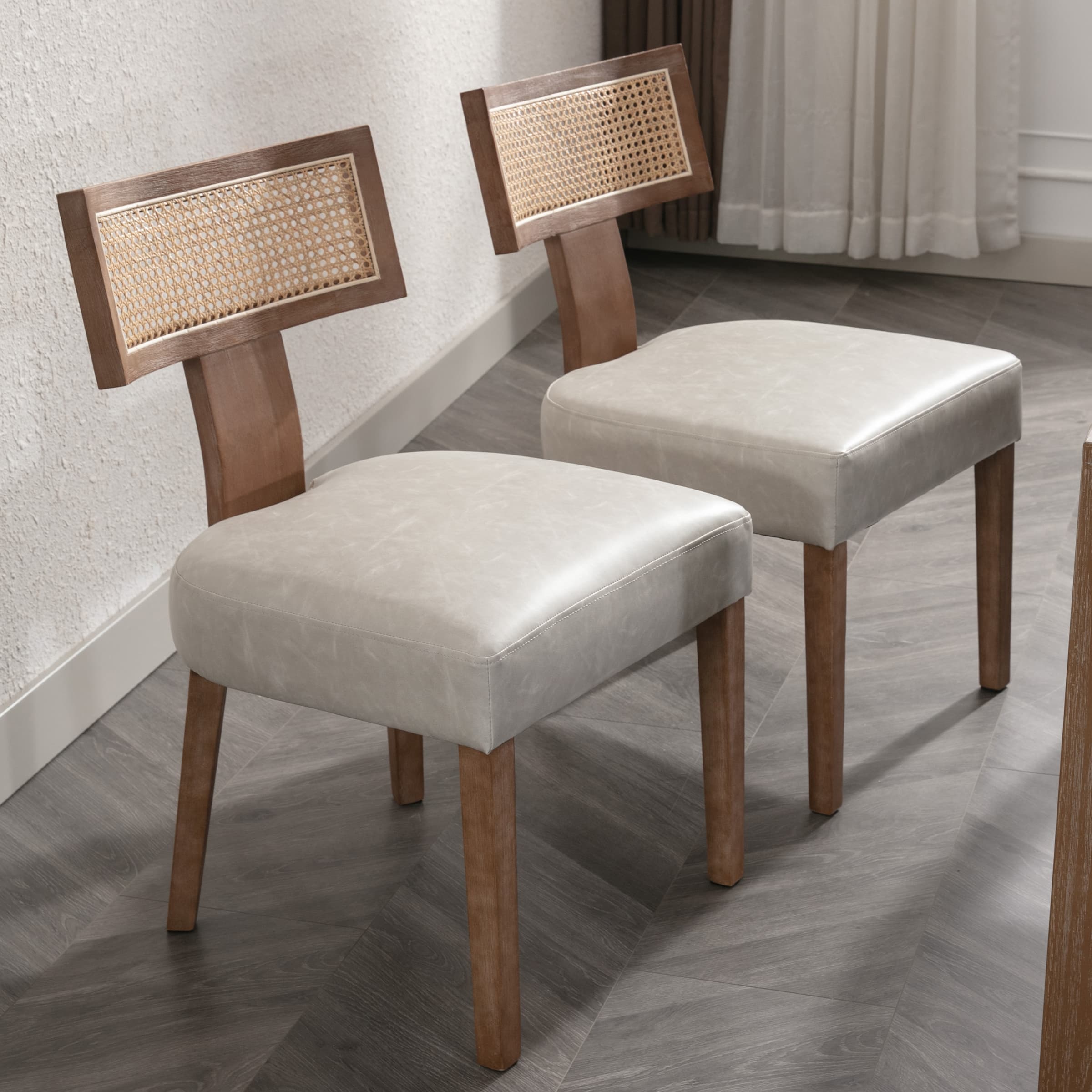 Leather chairs in elegant room