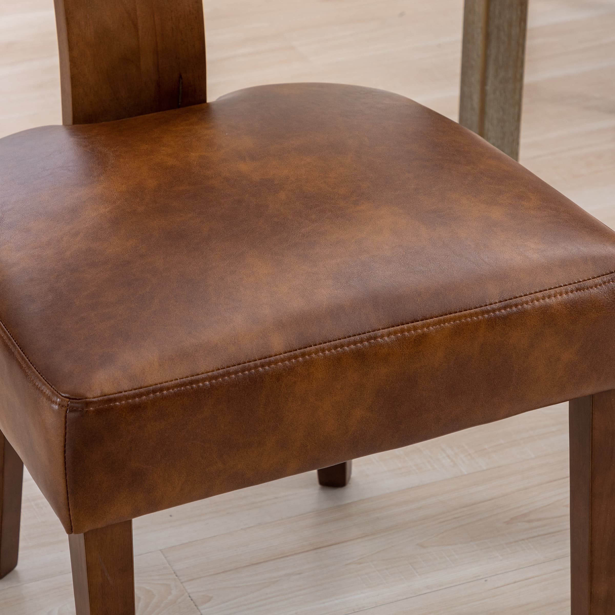Leather upholstery close-up