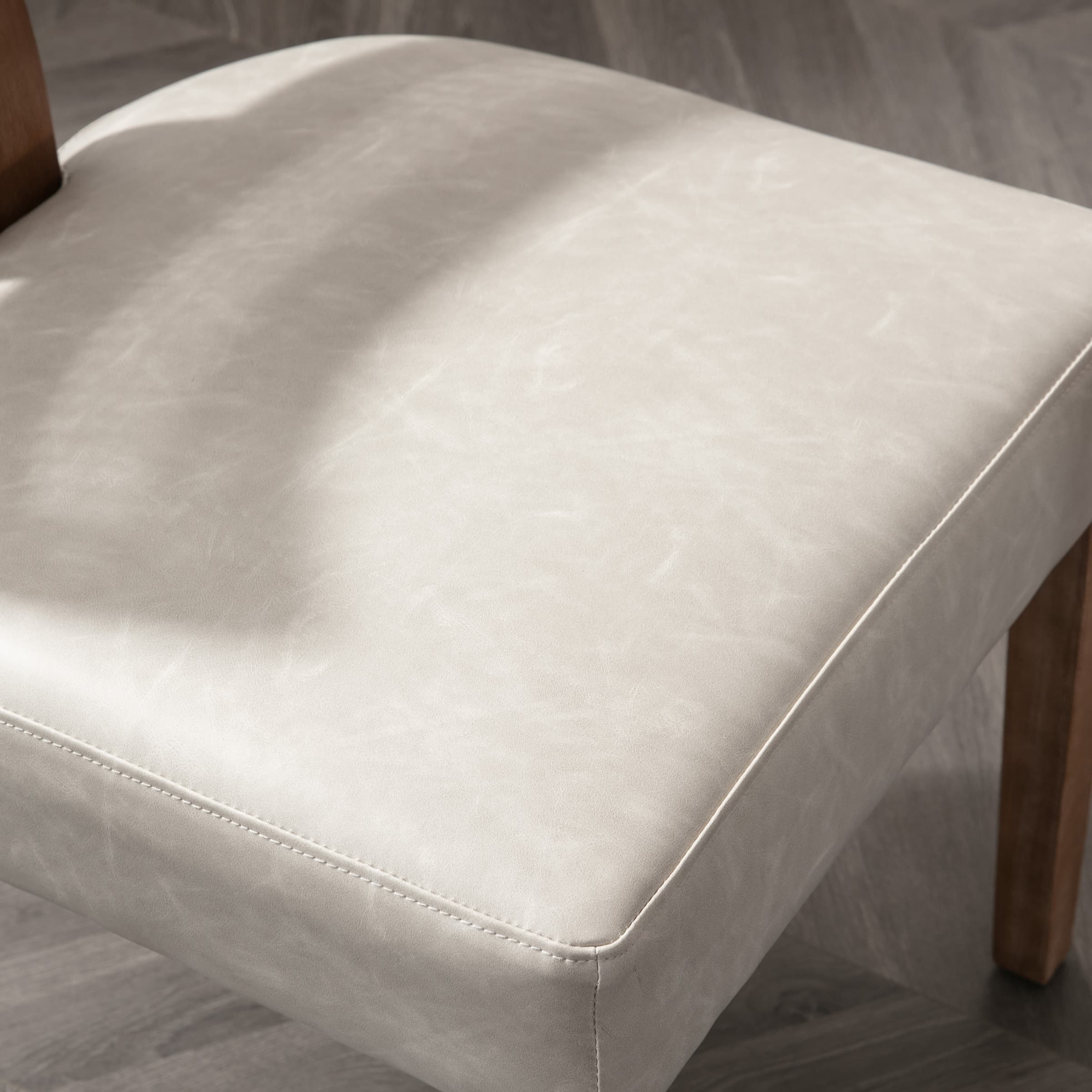 Leather seat close-up