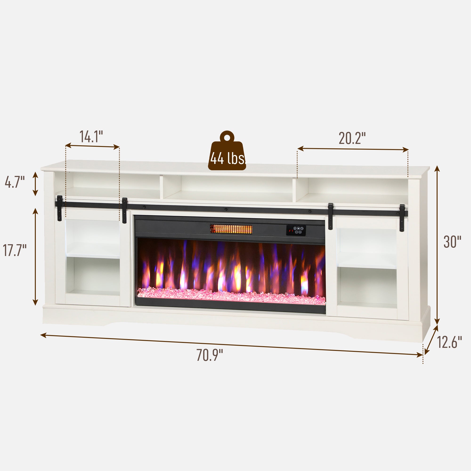 Electric Fireplace TV Stand for 65-80 Inch TVs