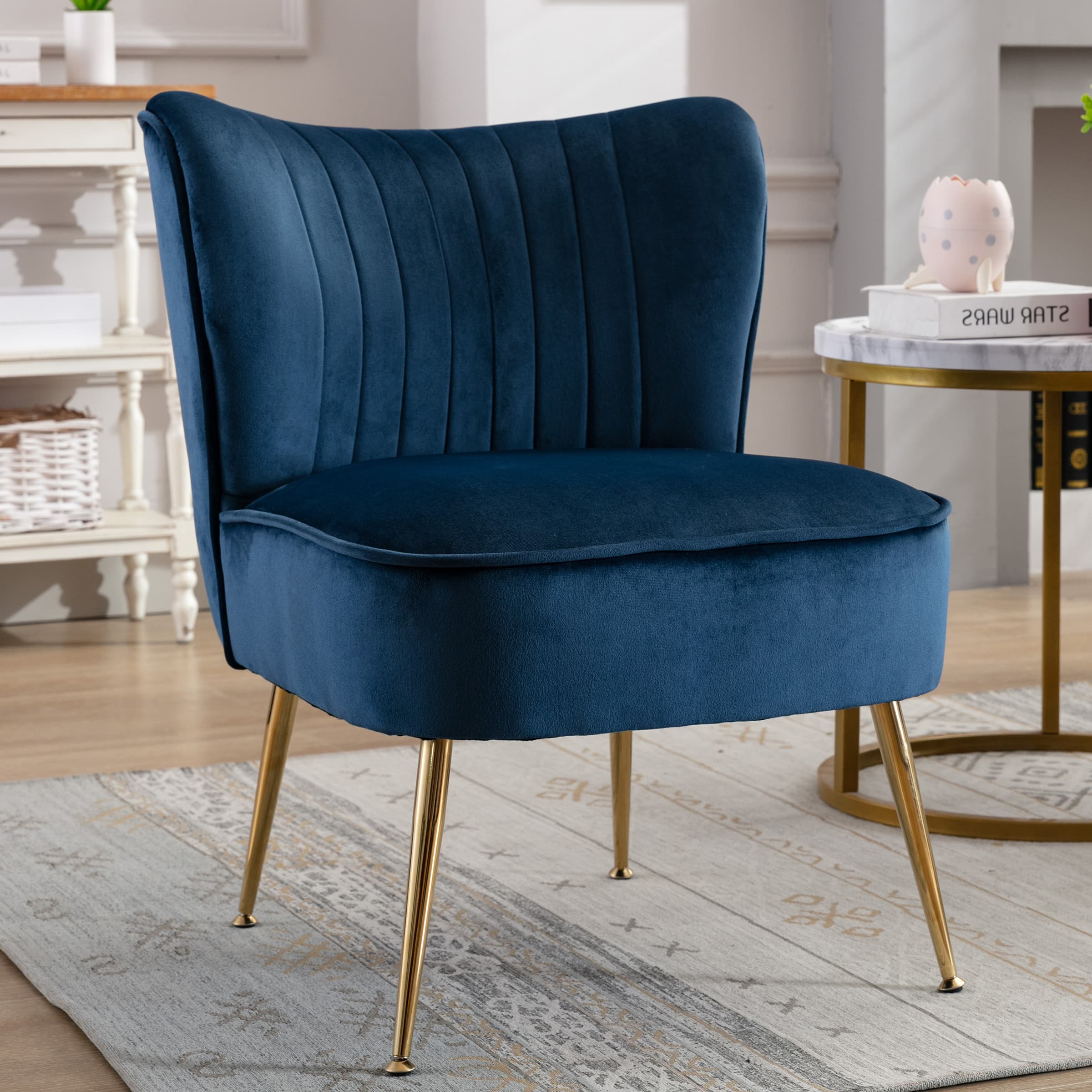 CHICAURA Mid Century Armless Accent Chair Set of 2 - XXX6AC