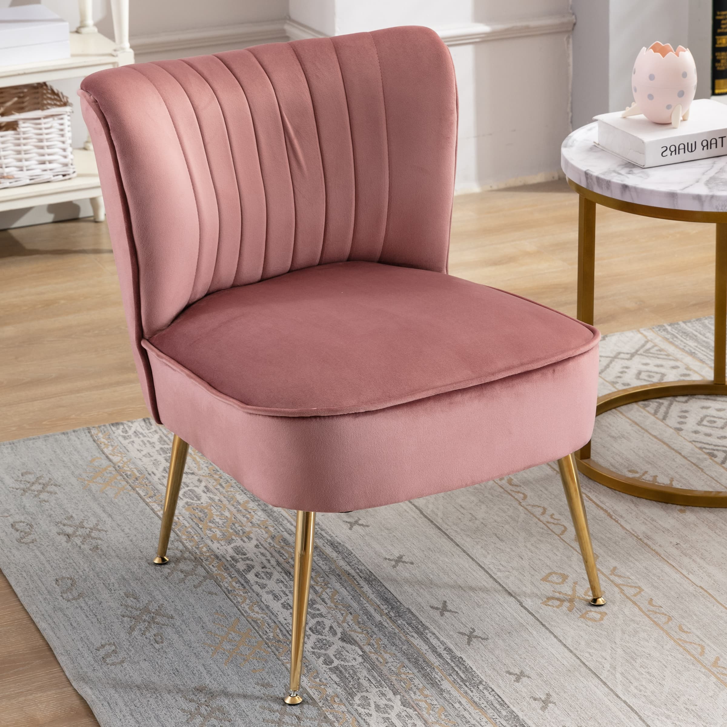 CHICAURA Mid Century Armless Accent Chair Set of 2 - XXX6AC