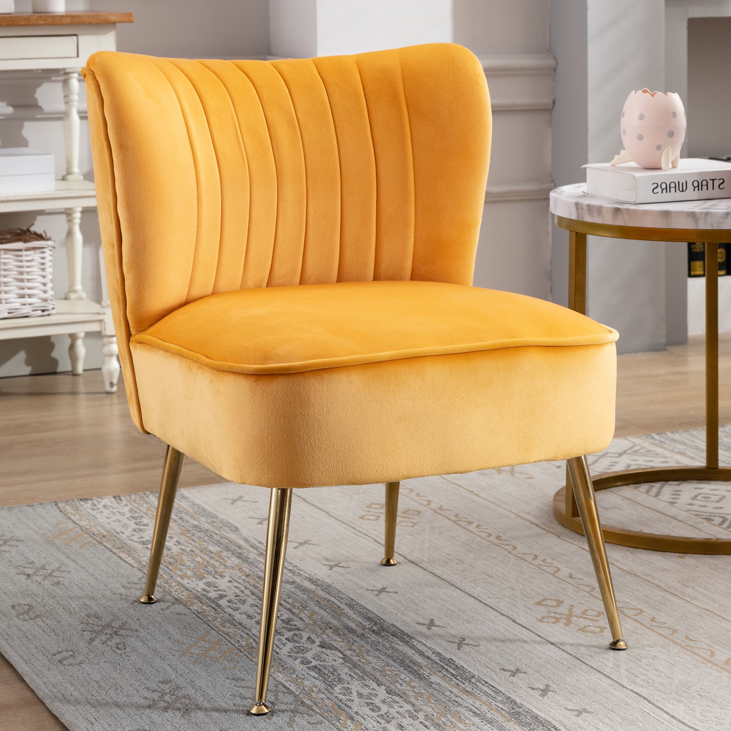 CHICAURA Mid Century Armless Accent Chair Set of 2 - XXX6AC