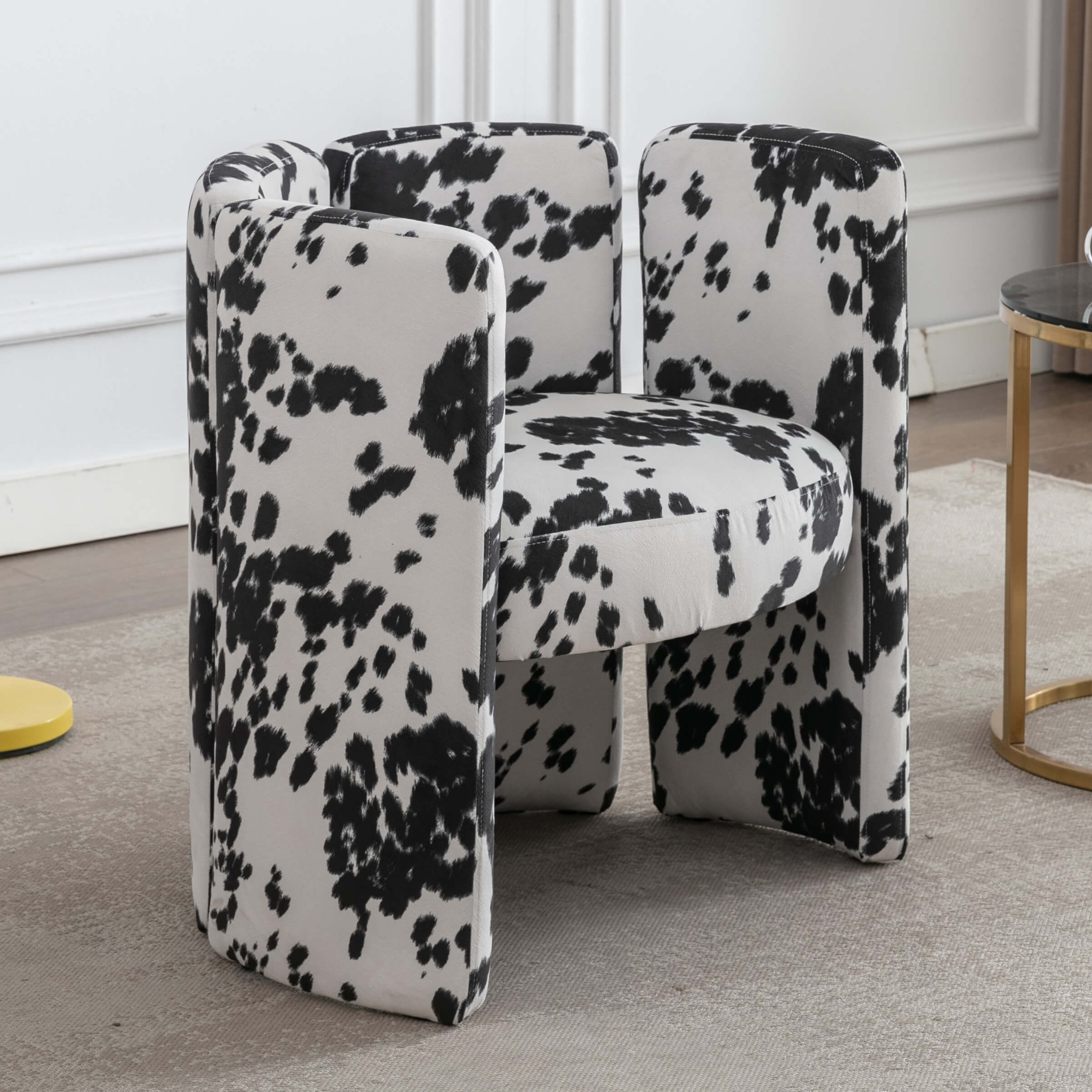 CHICAURA Modern Velvet Barrel Side Accent Chair 1 PCS - 3714AC