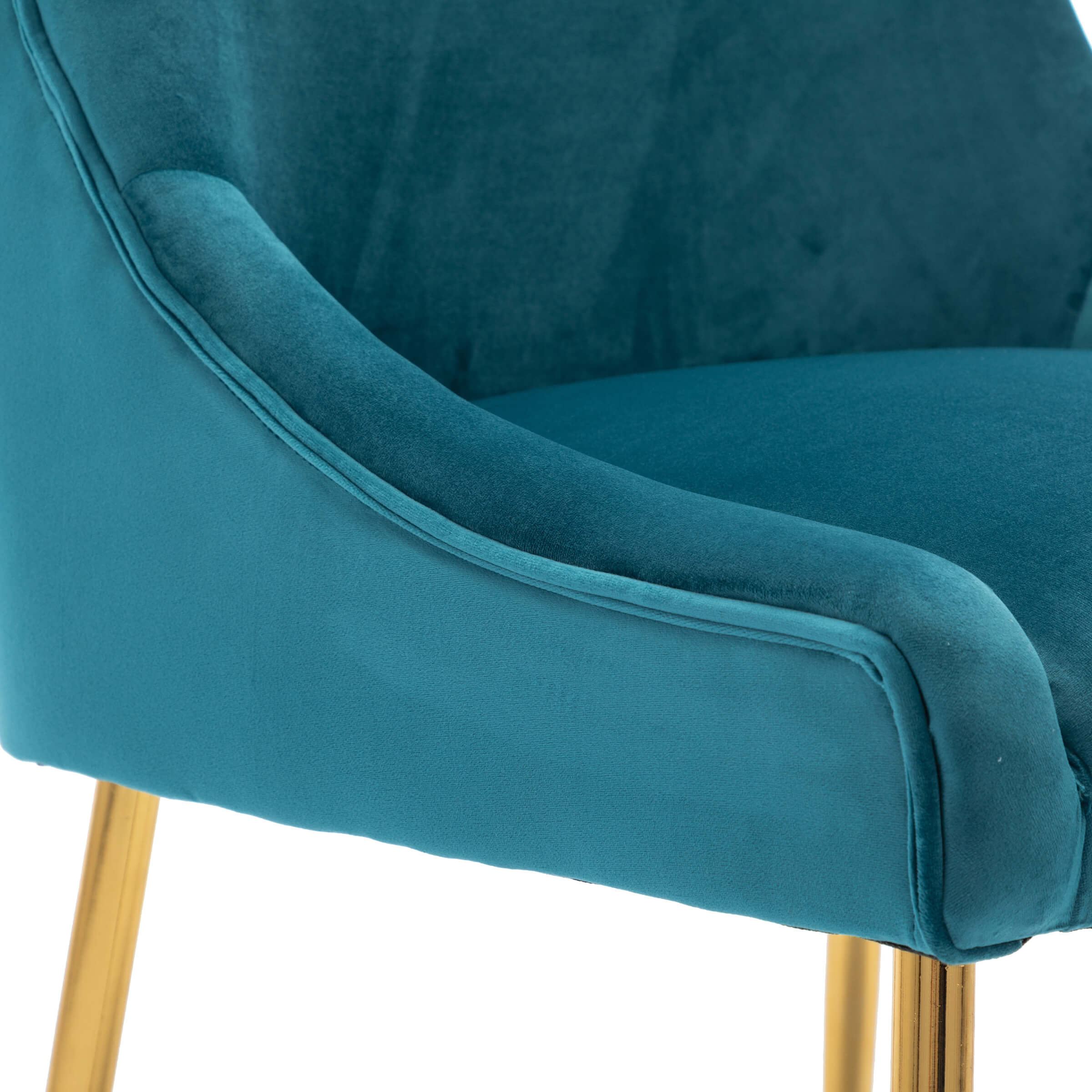 Close-up of chair arm/side with piping