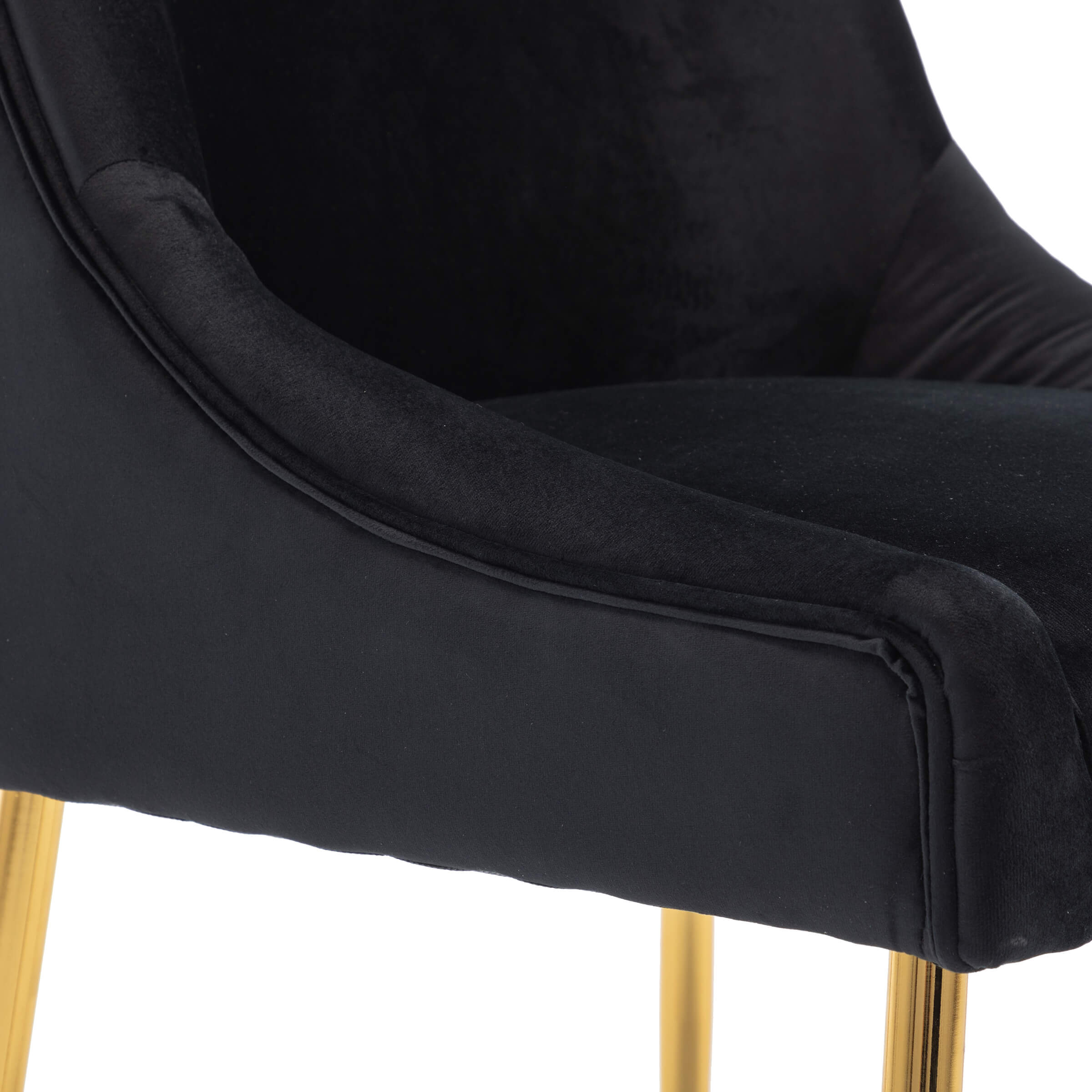 Close-up of chair seat edge and seam