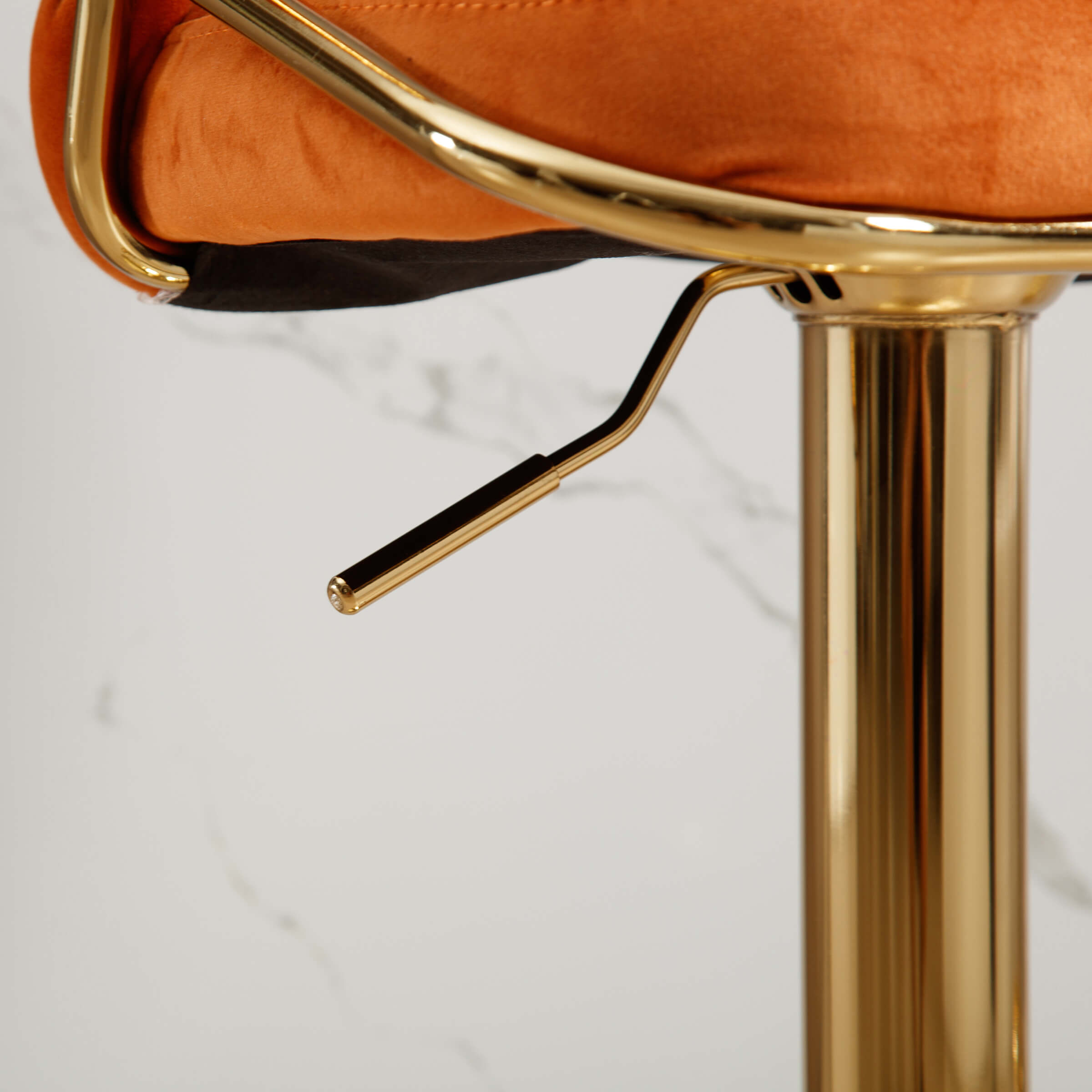 Angle of seat edge and chrome lever