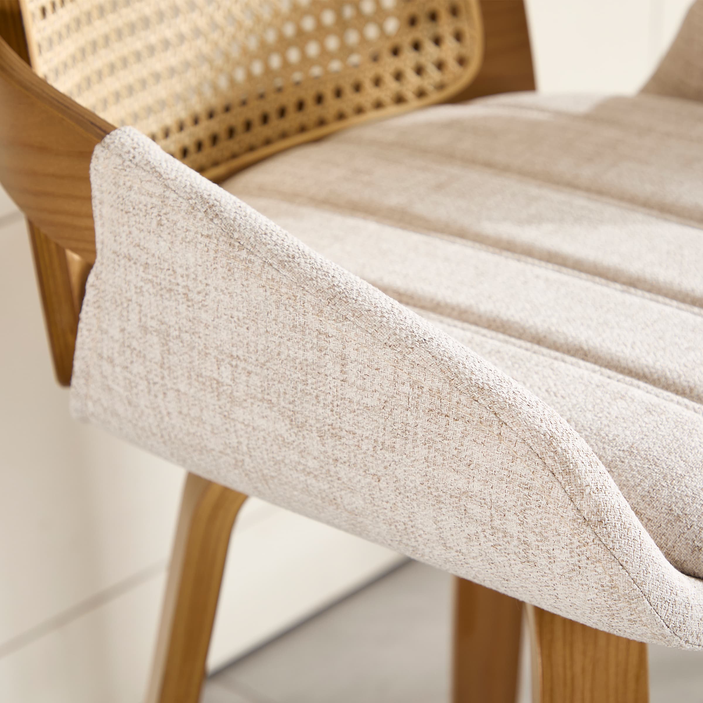 Armrest and seat junction
