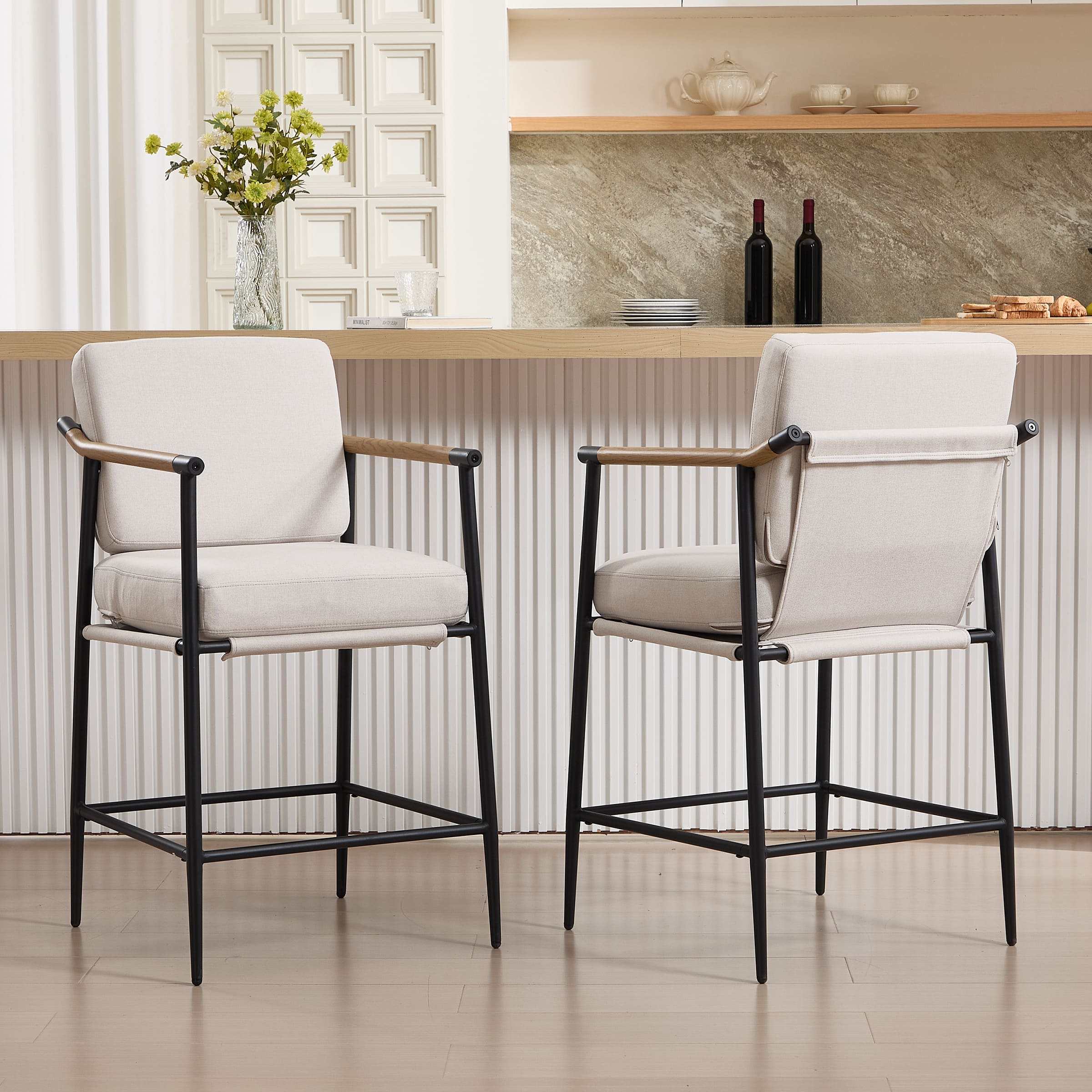 CIMOTA 26" Mid Century Modern Counter Stools Set of 2 - 15020CS