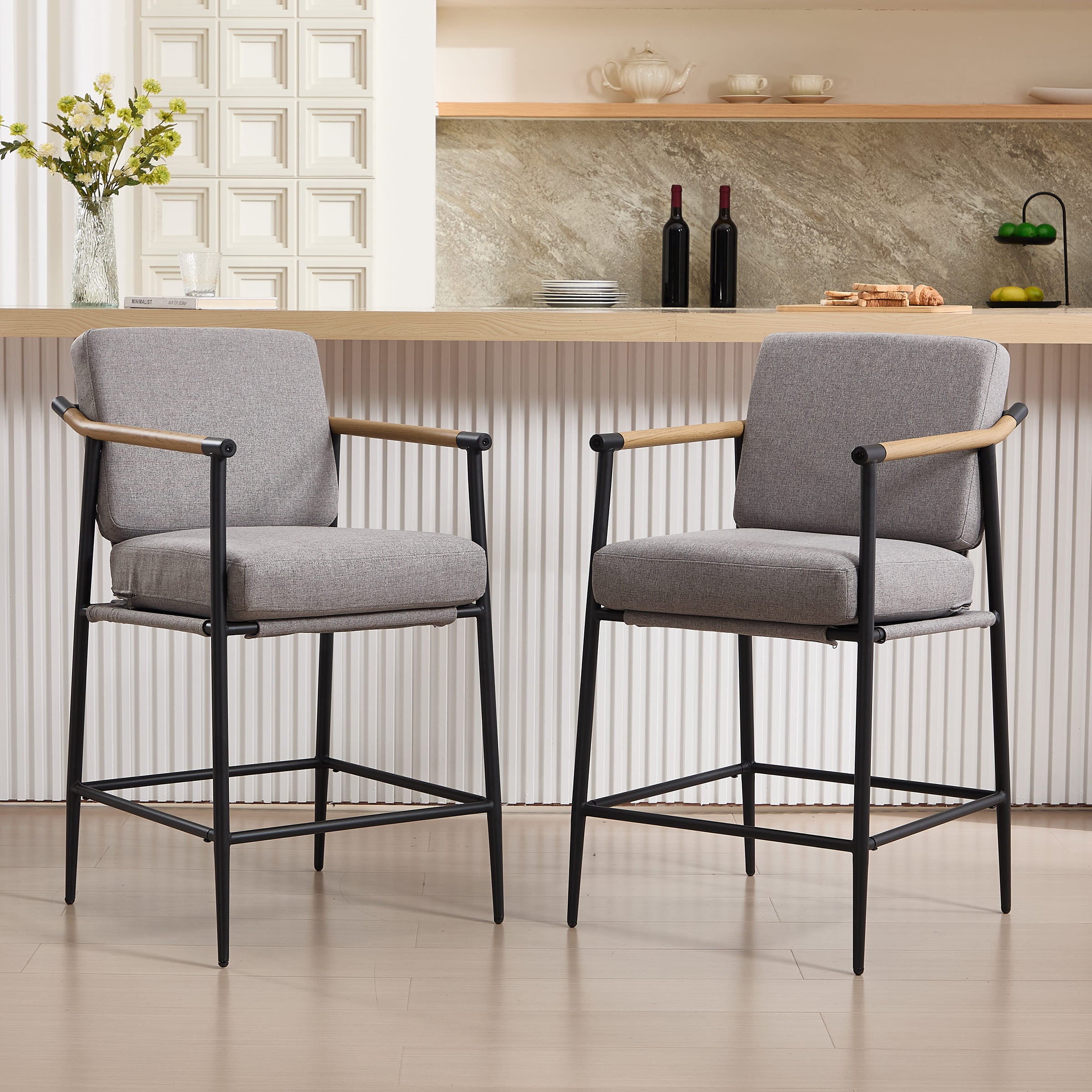 CIMOTA 26" Mid Century Modern Counter Stools Set of 2 - 15020CS