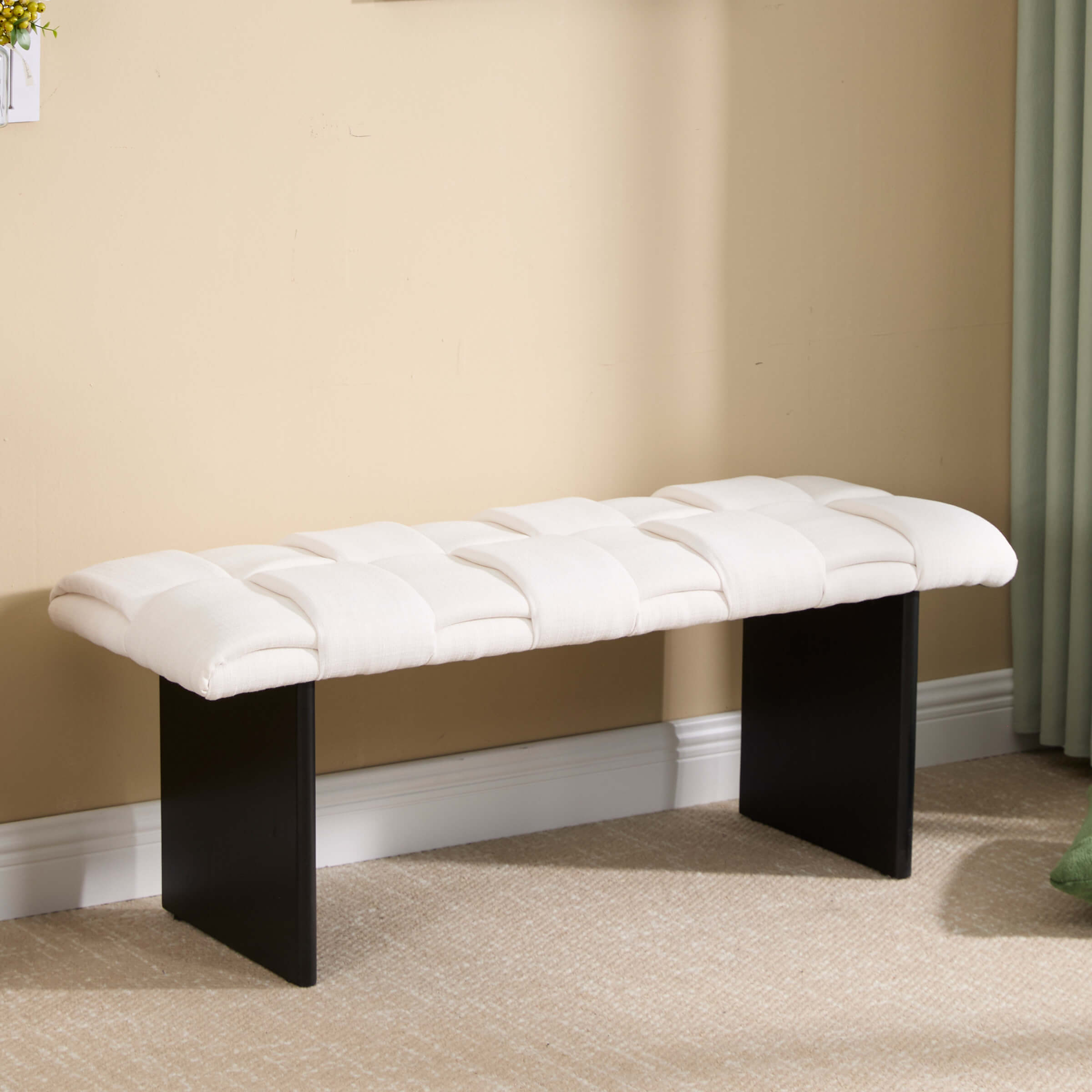 CIMOTA 45” Linen Upholstered Modern Ottoman Bench End of Bed - 2650