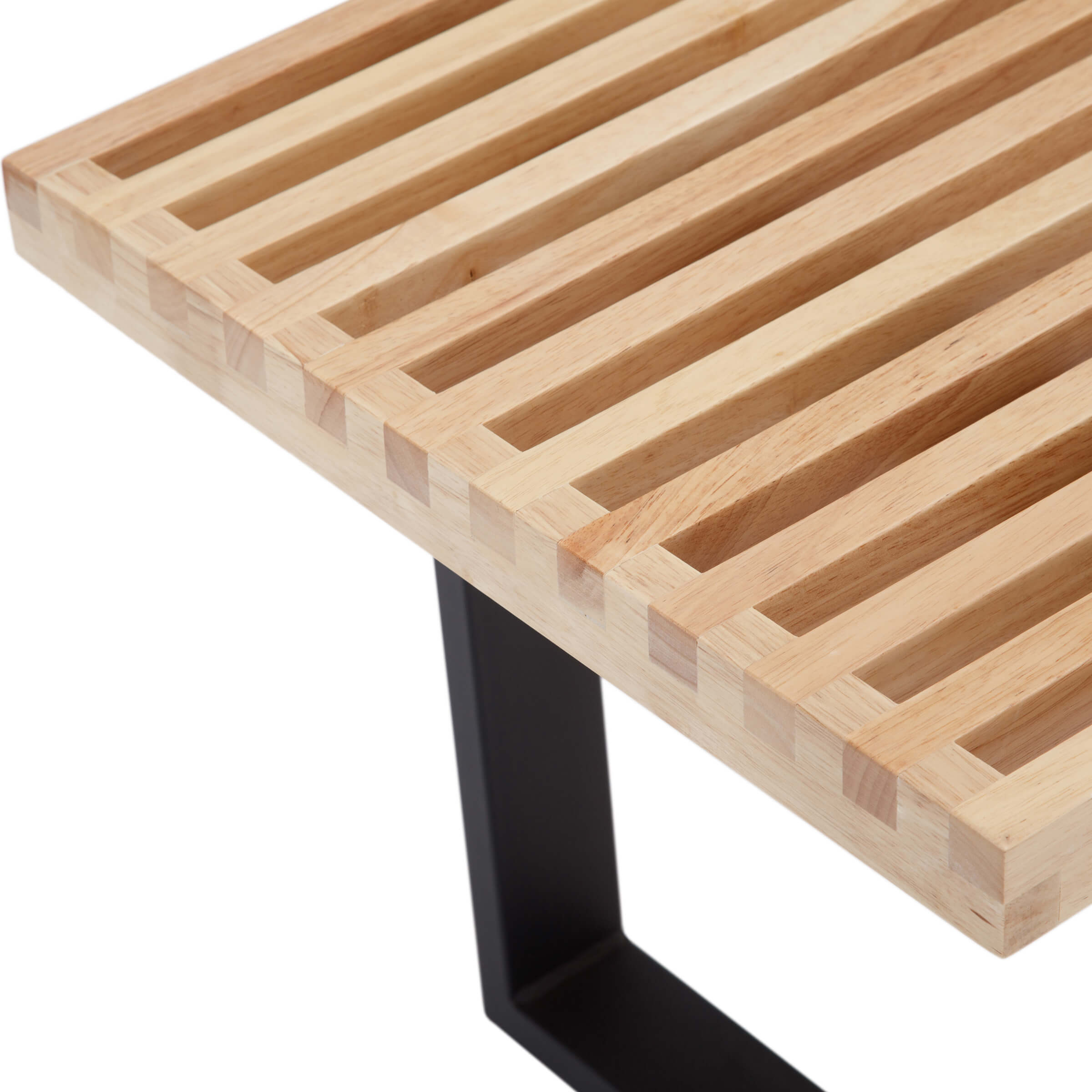 Close-up of wooden slats and joinery