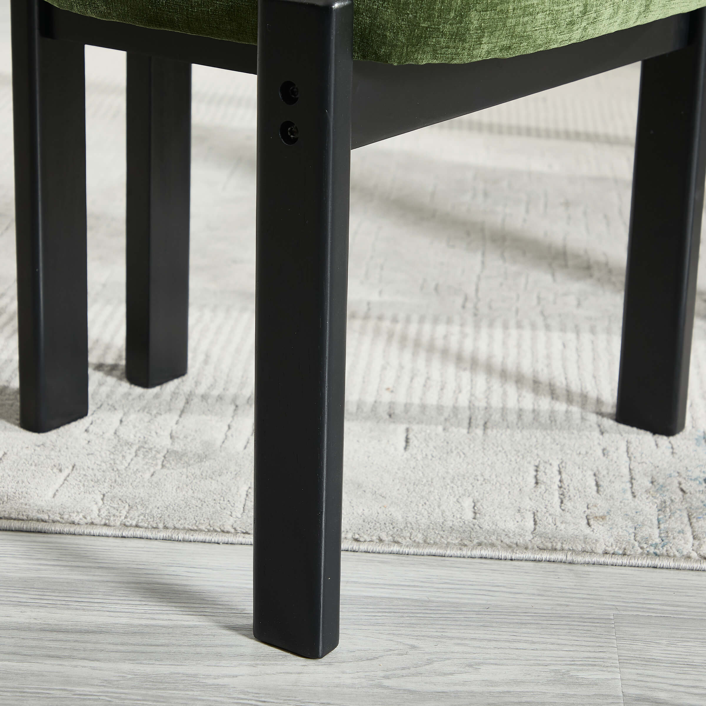 Close-up of chair leg connection