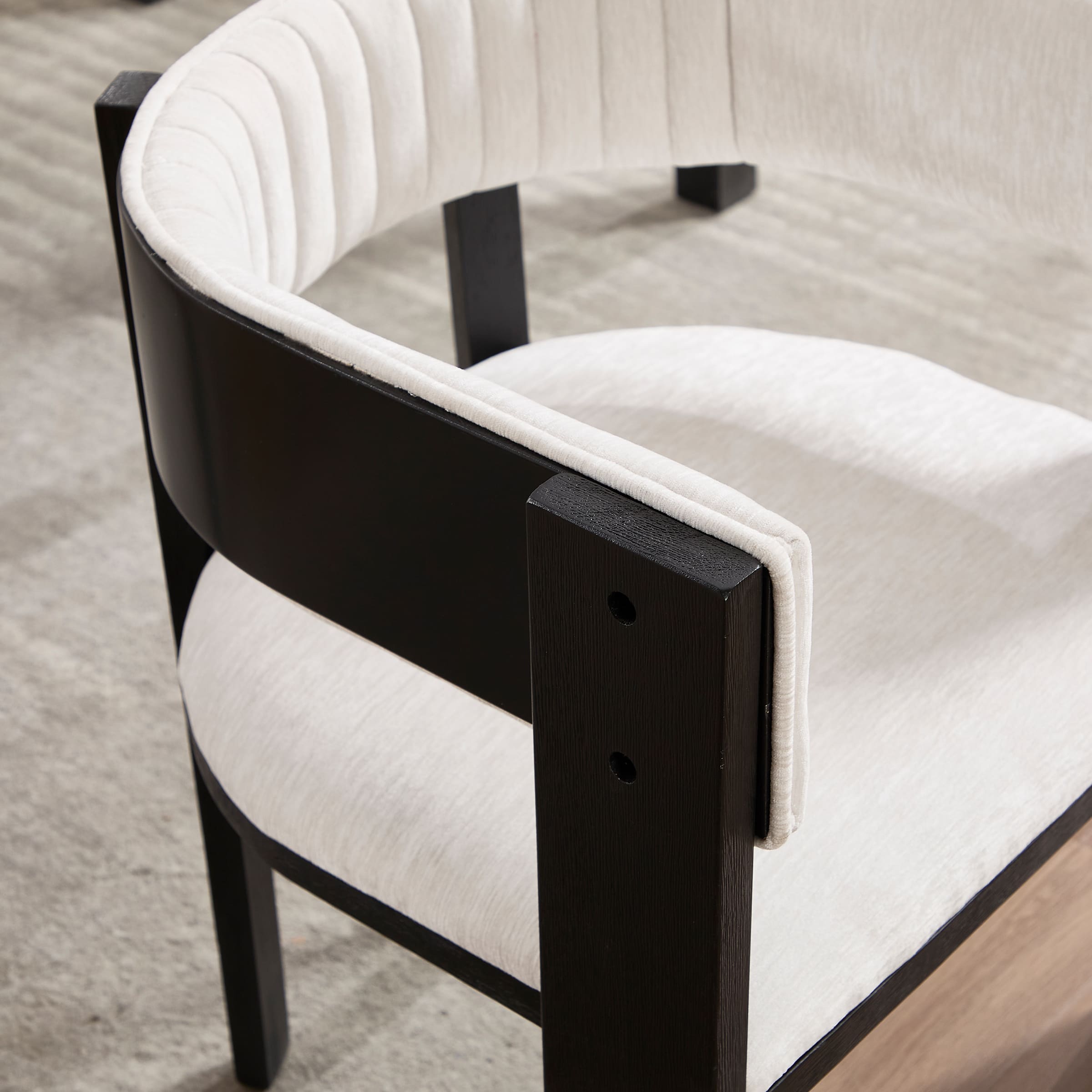CIMOTA Curved Back Barrel Dining Chairs Set of 2 - 6198DC