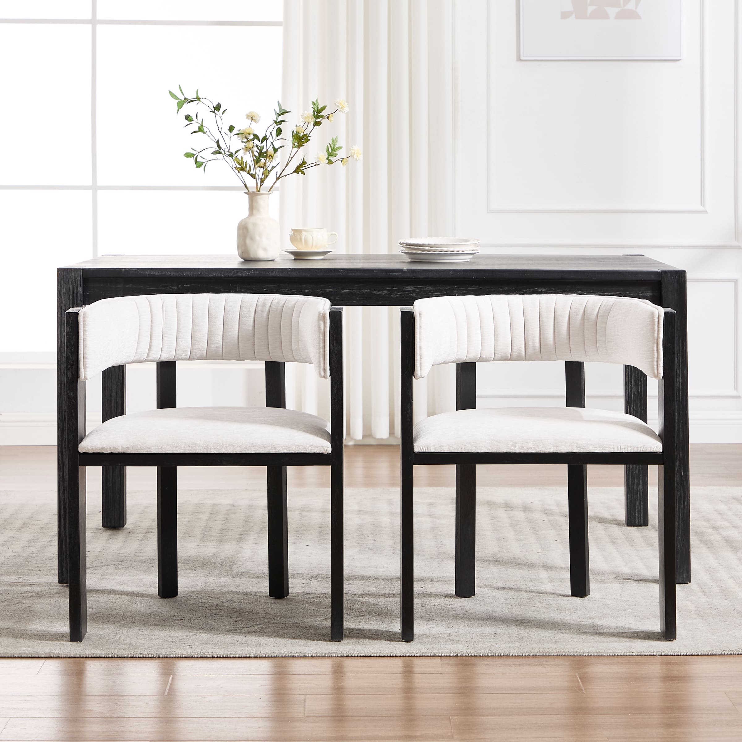 CIMOTA Curved Back Barrel Dining Chairs Set of 2 - 6198DC