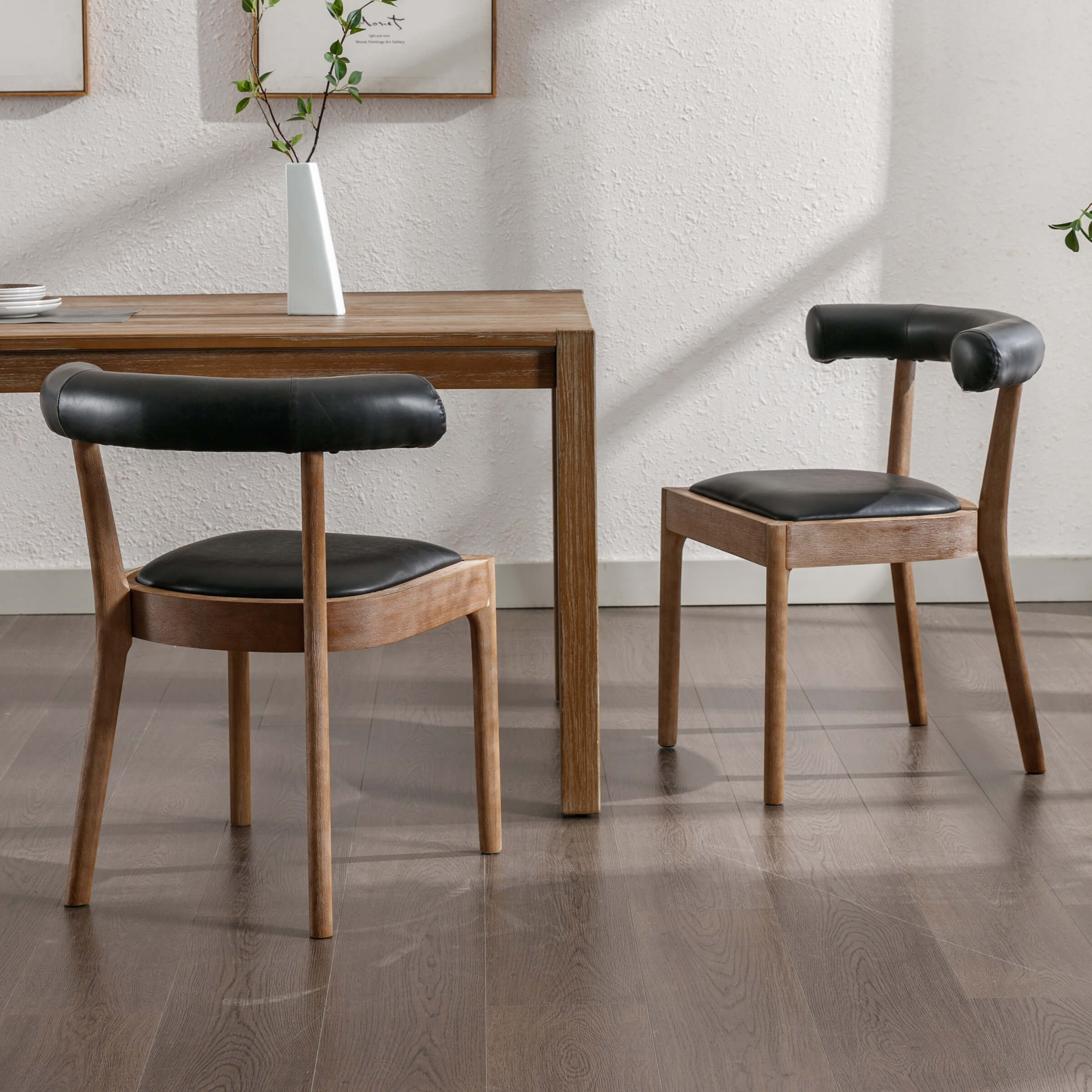 CIMOTA Curved Farmhouse Kitchen Chair Set of 2 - 1929DC