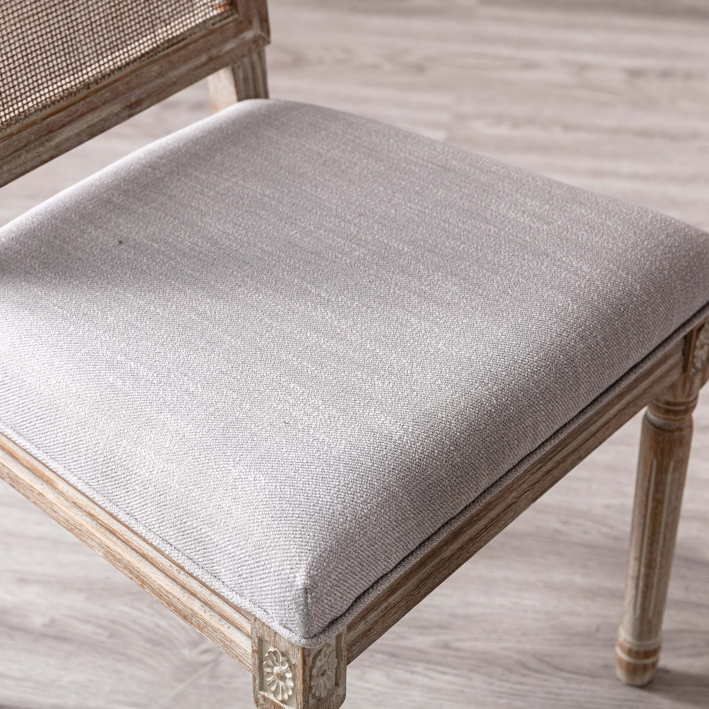 Close-up of chair cushion fabric