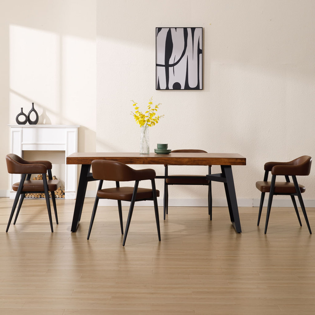 Modern Barrel Open Back Dining Chairs Set of 2 - 91530DC | CHAIRUS