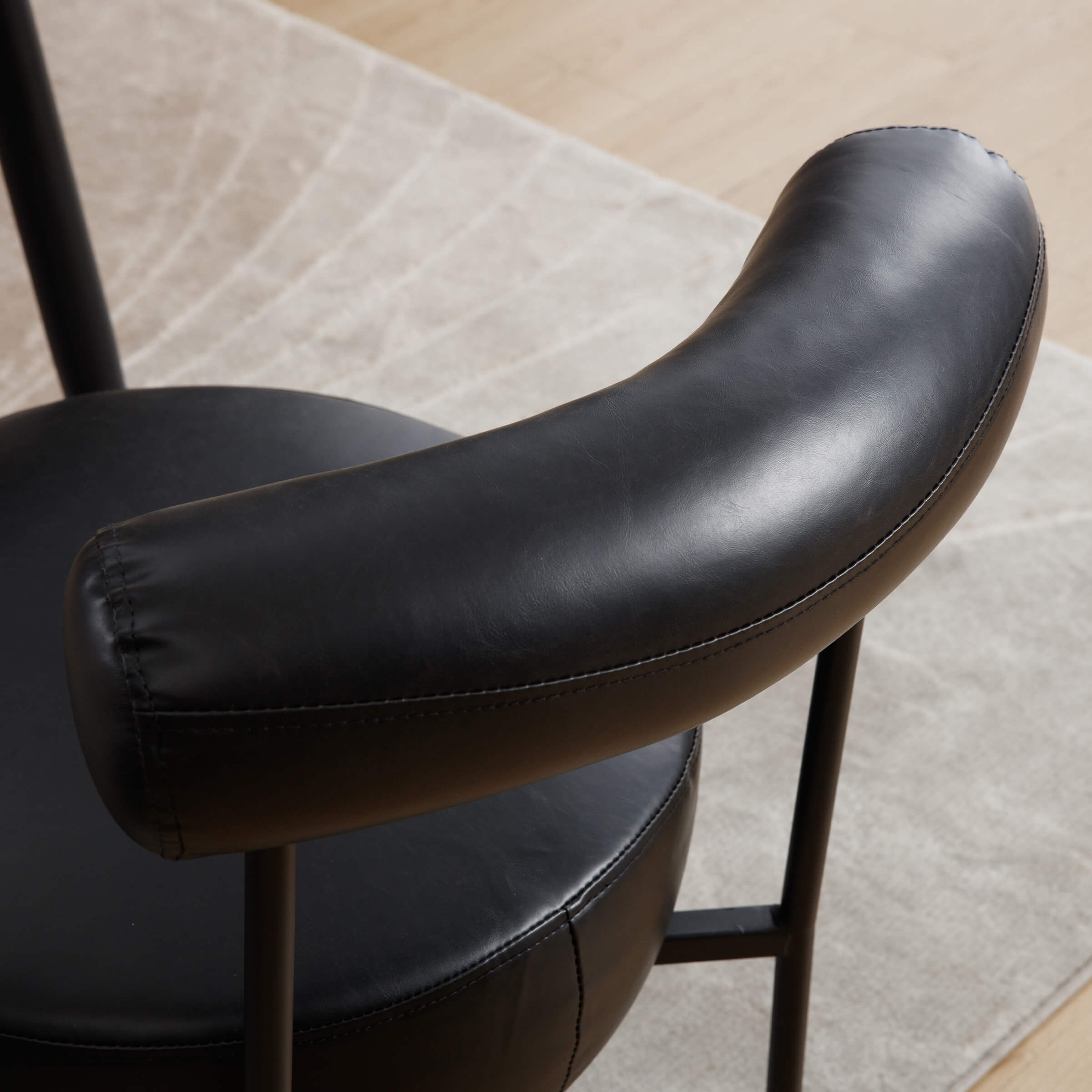 CIMOTA Modern Round Back Dining Chairs Set of 2 - 31003DC