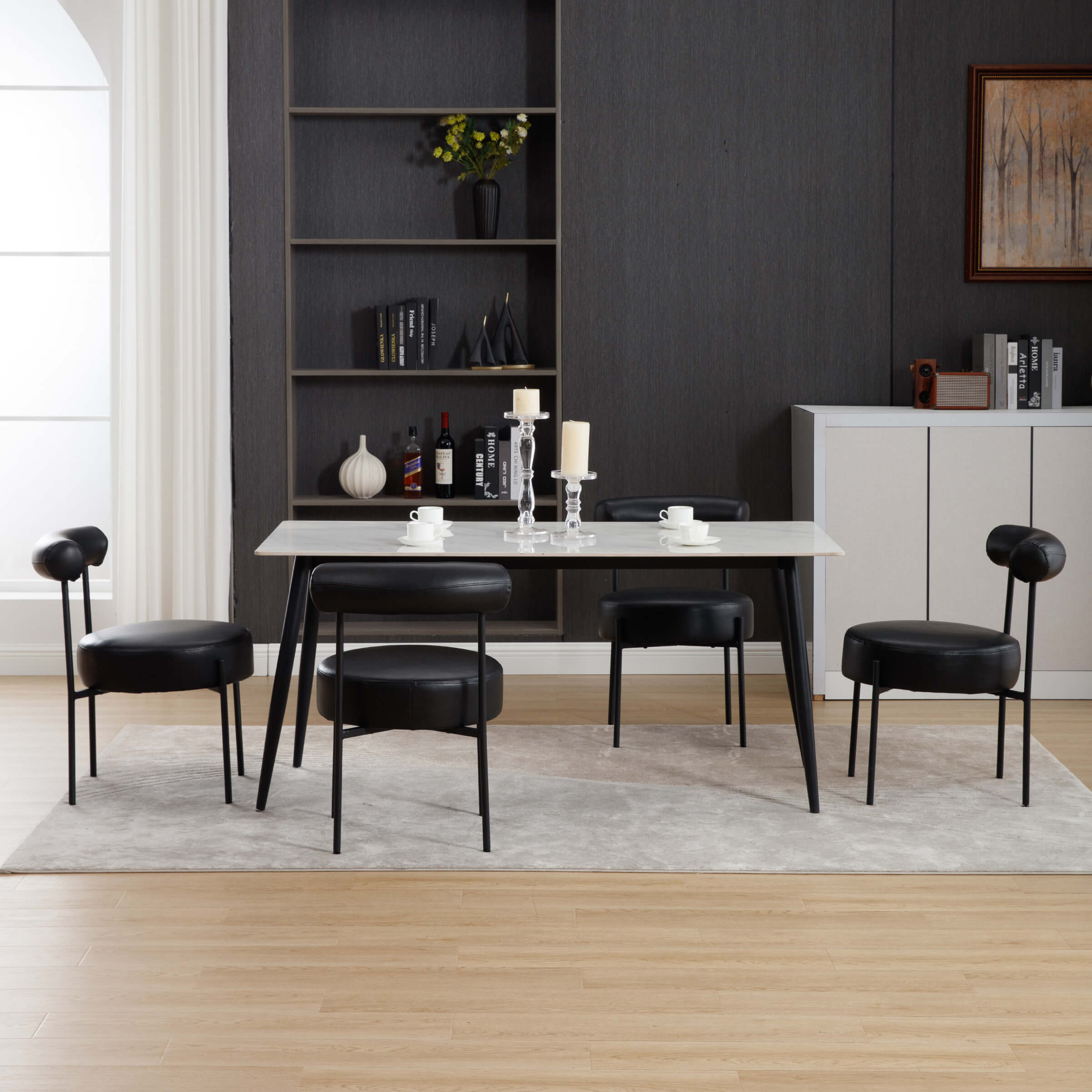 CIMOTA Modern Round Back Dining Chairs Set of 2 - 31003DC