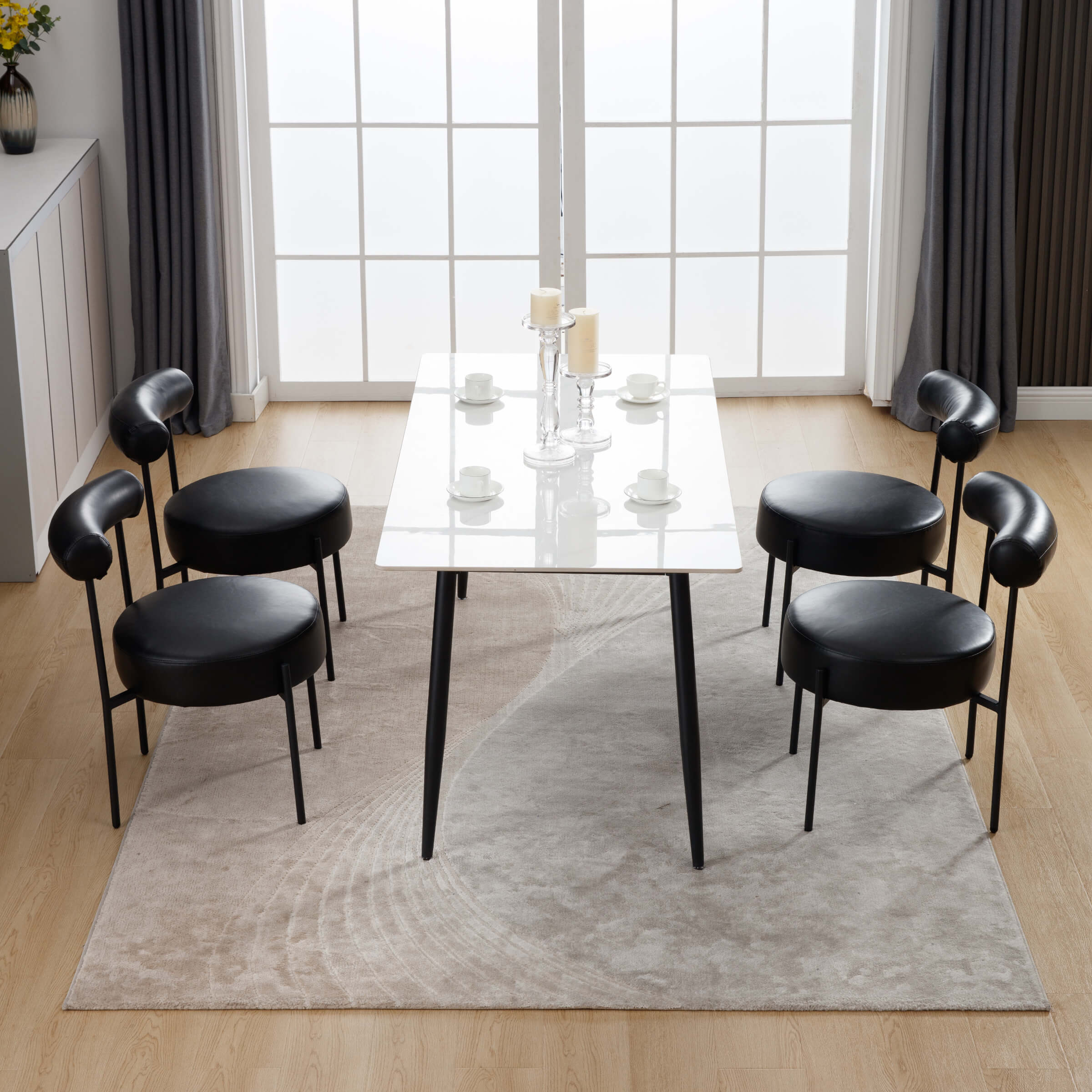 CIMOTA Modern Round Back Dining Chairs Set of 2 - 31003DC