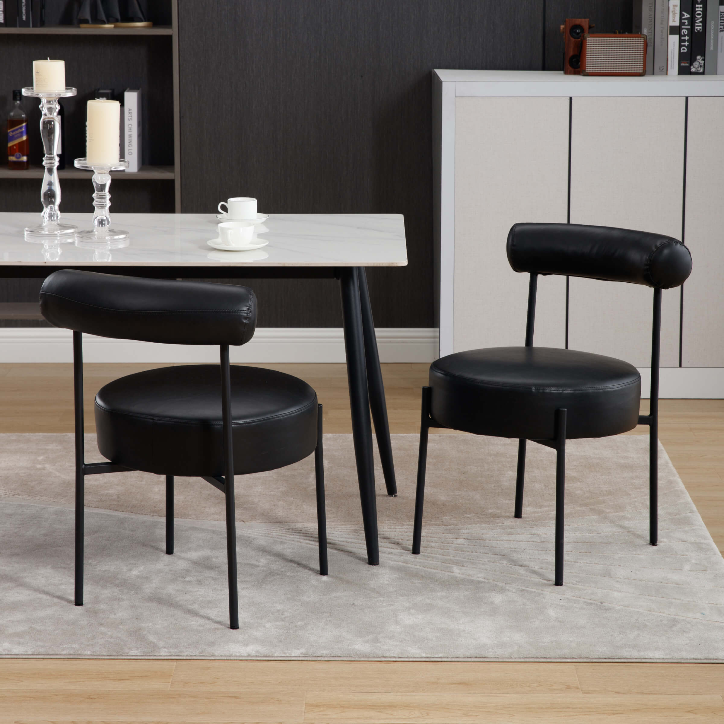 CIMOTA Modern Round Back Dining Chairs Set of 2 - 31003DC