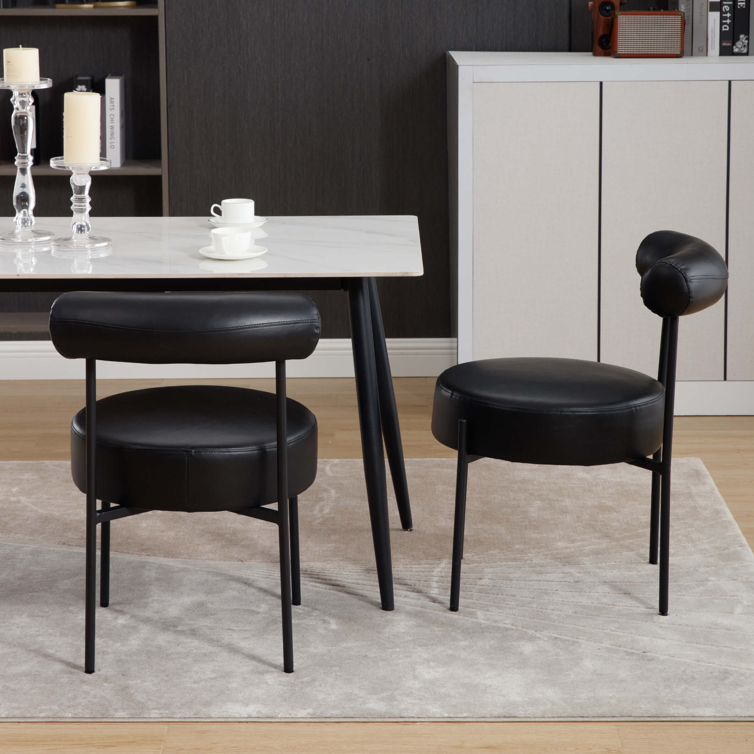 CIMOTA Modern Round Back Dining Chairs Set of 2 - 31003DC