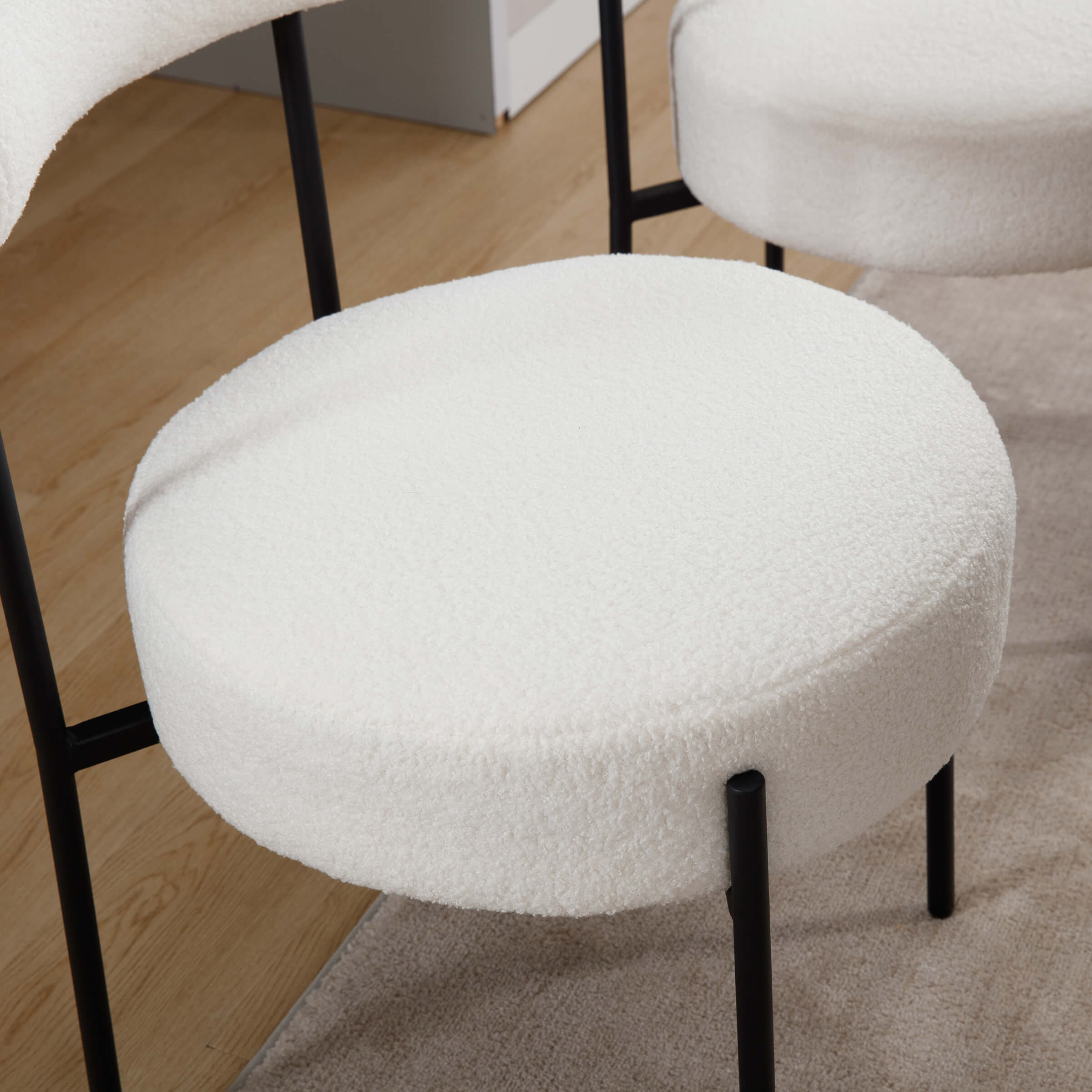 CIMOTA Modern Round Back Dining Chairs Set of 2 - 31003DC