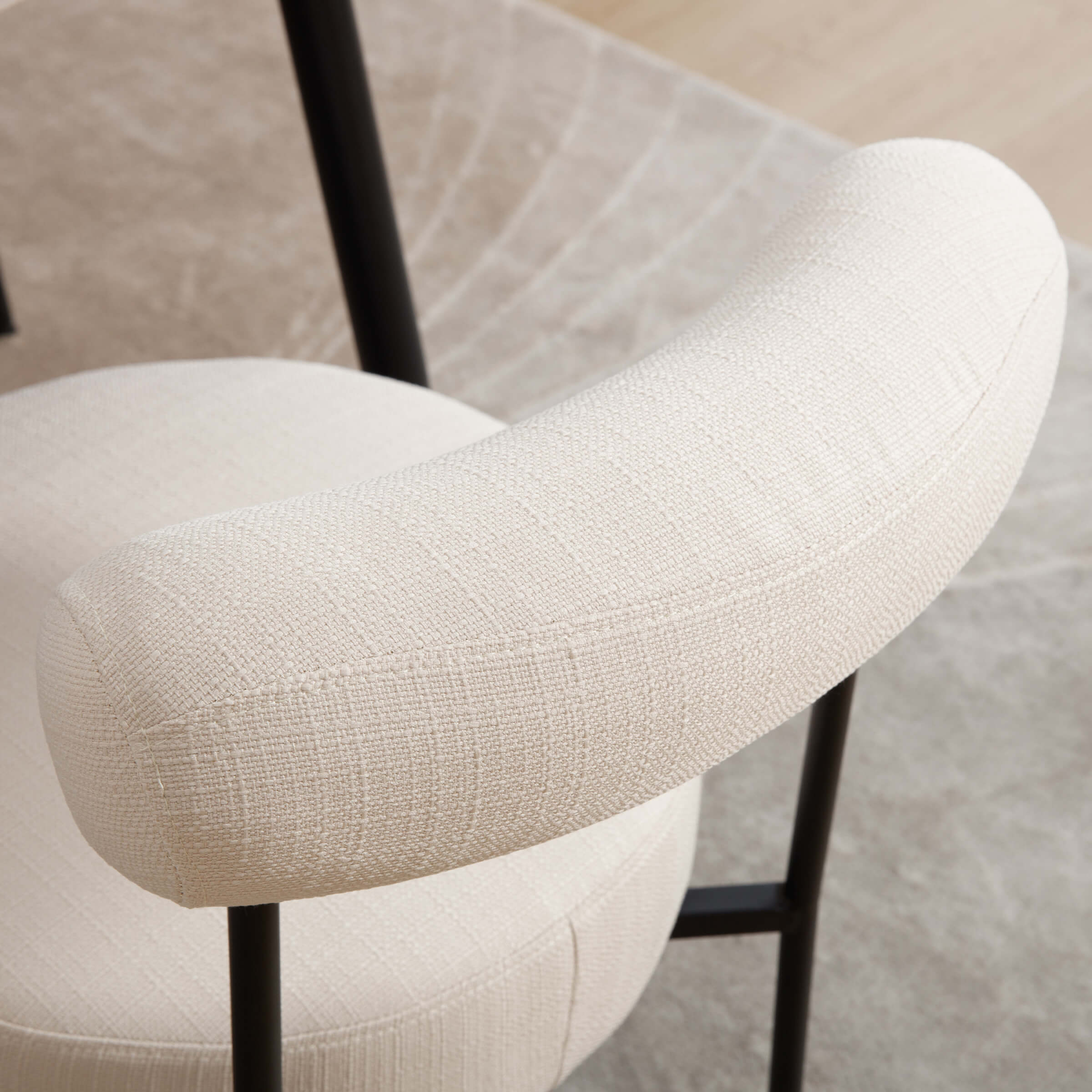 CIMOTA Modern Round Back Dining Chairs Set of 2 - 31003DC