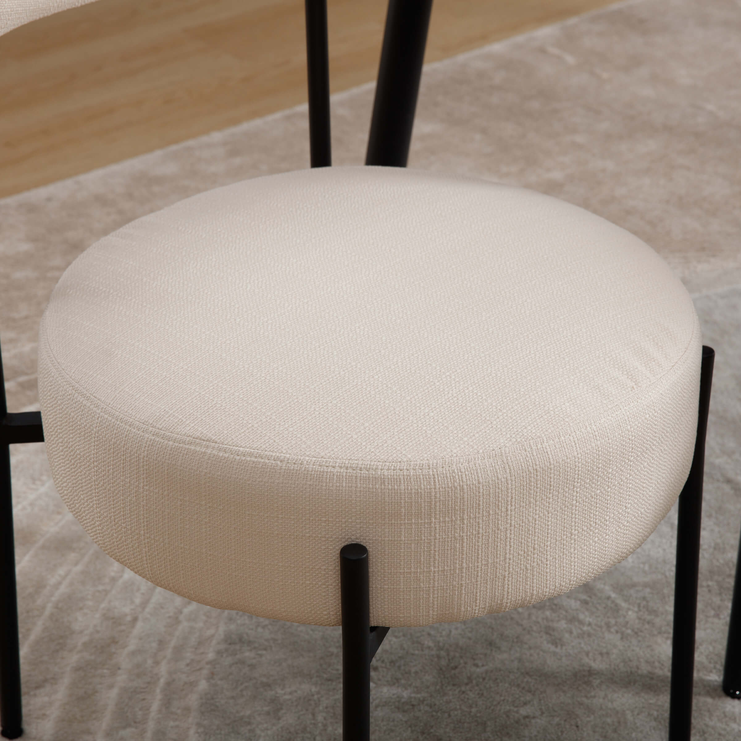 CIMOTA Modern Round Back Dining Chairs Set of 2 - 31003DC