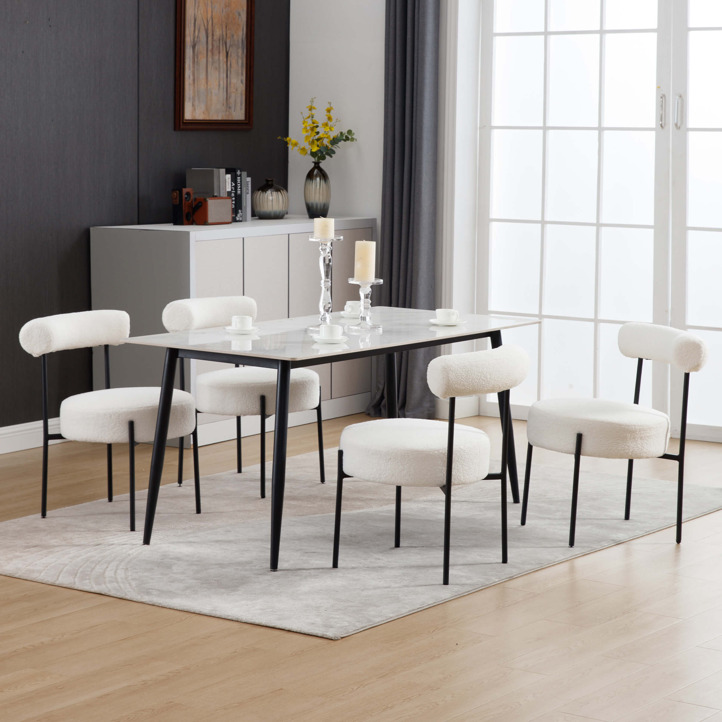 CIMOTA Modern Round Back Dining Chairs Set of 2 - 31003DC